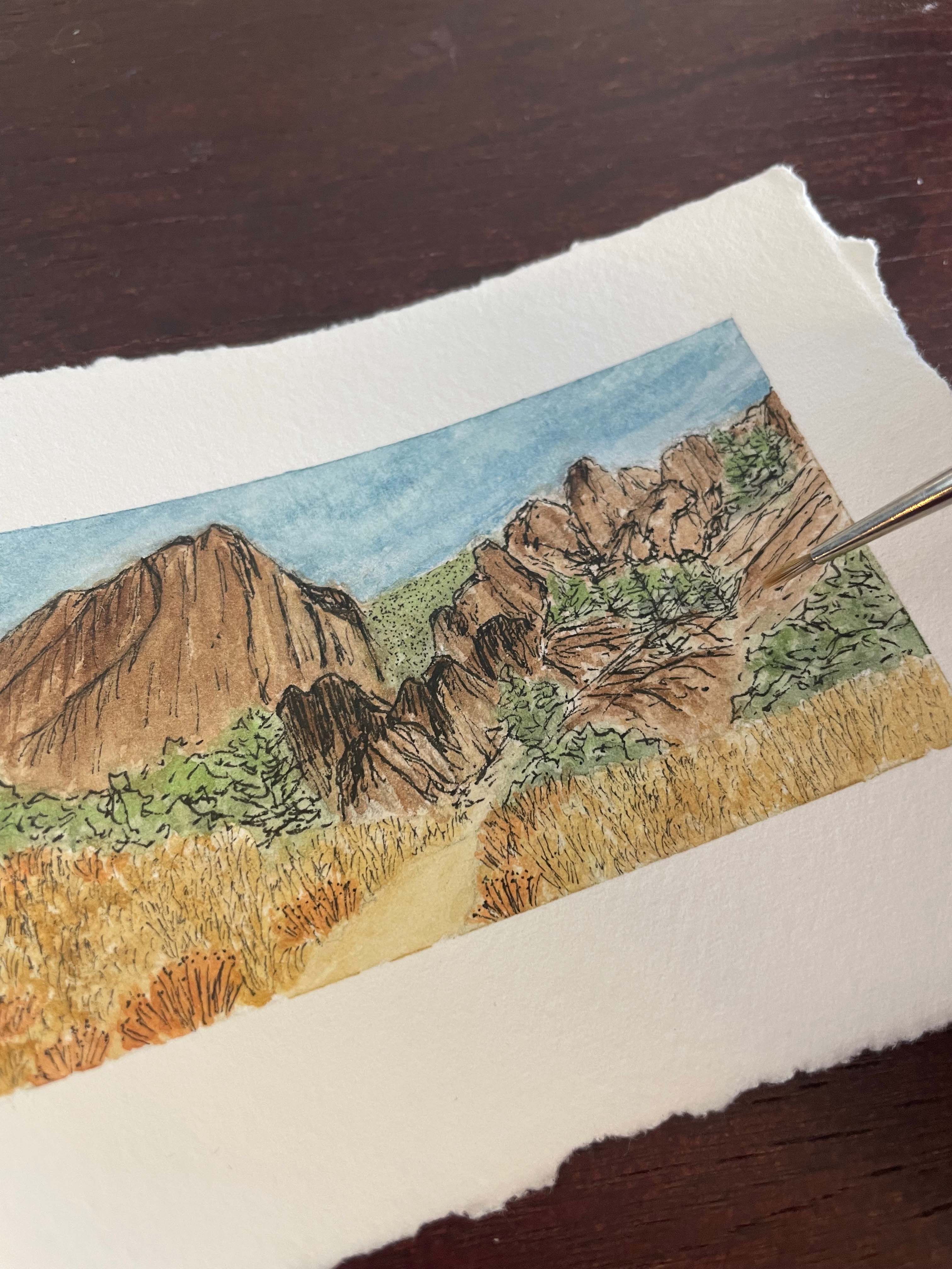 Pinnacles National Park Mini Watercolor Original