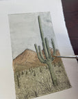 Saguaro Mini Watercolor Original