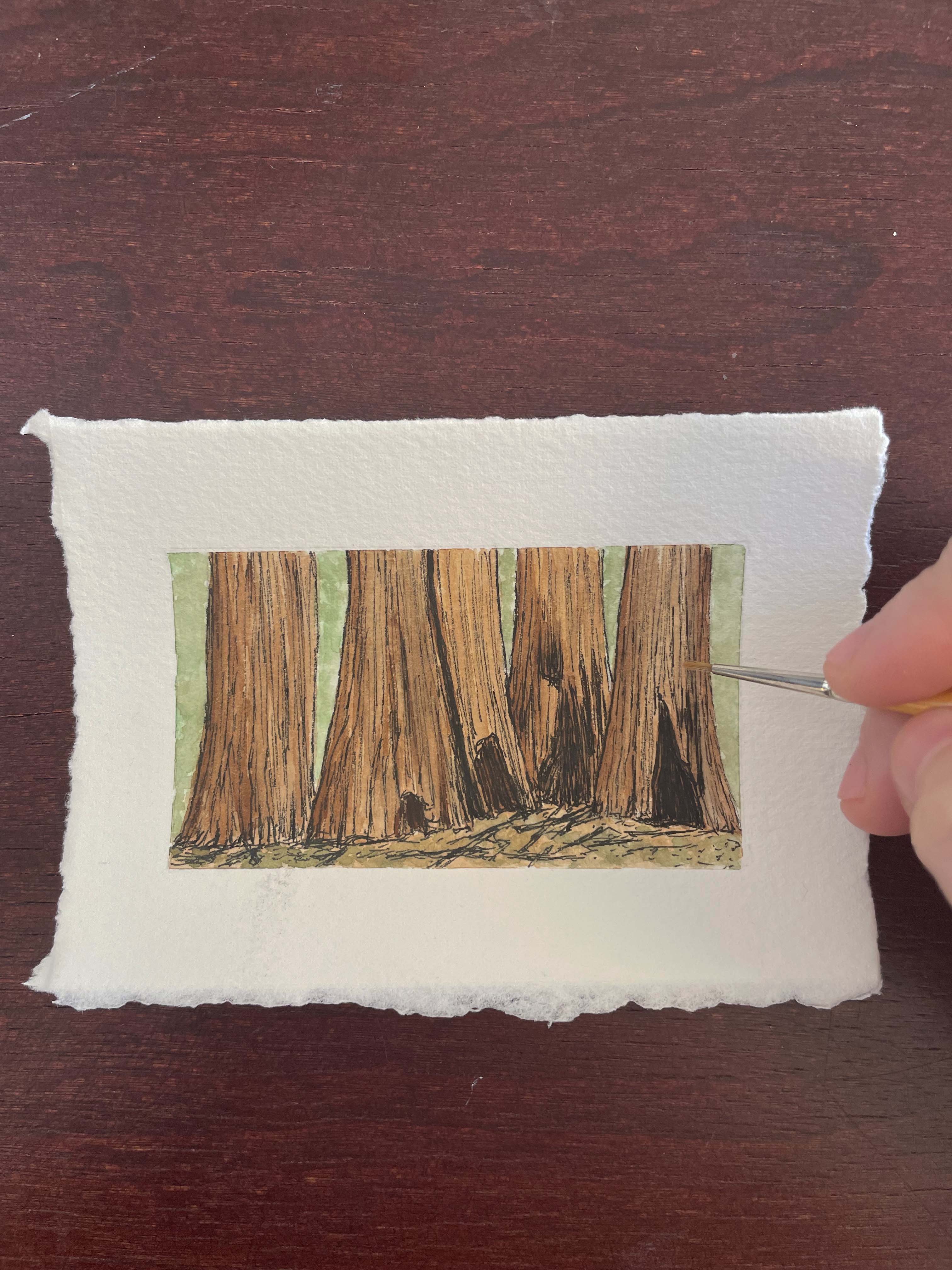 Sequoia National Park Mini Watercolor Original