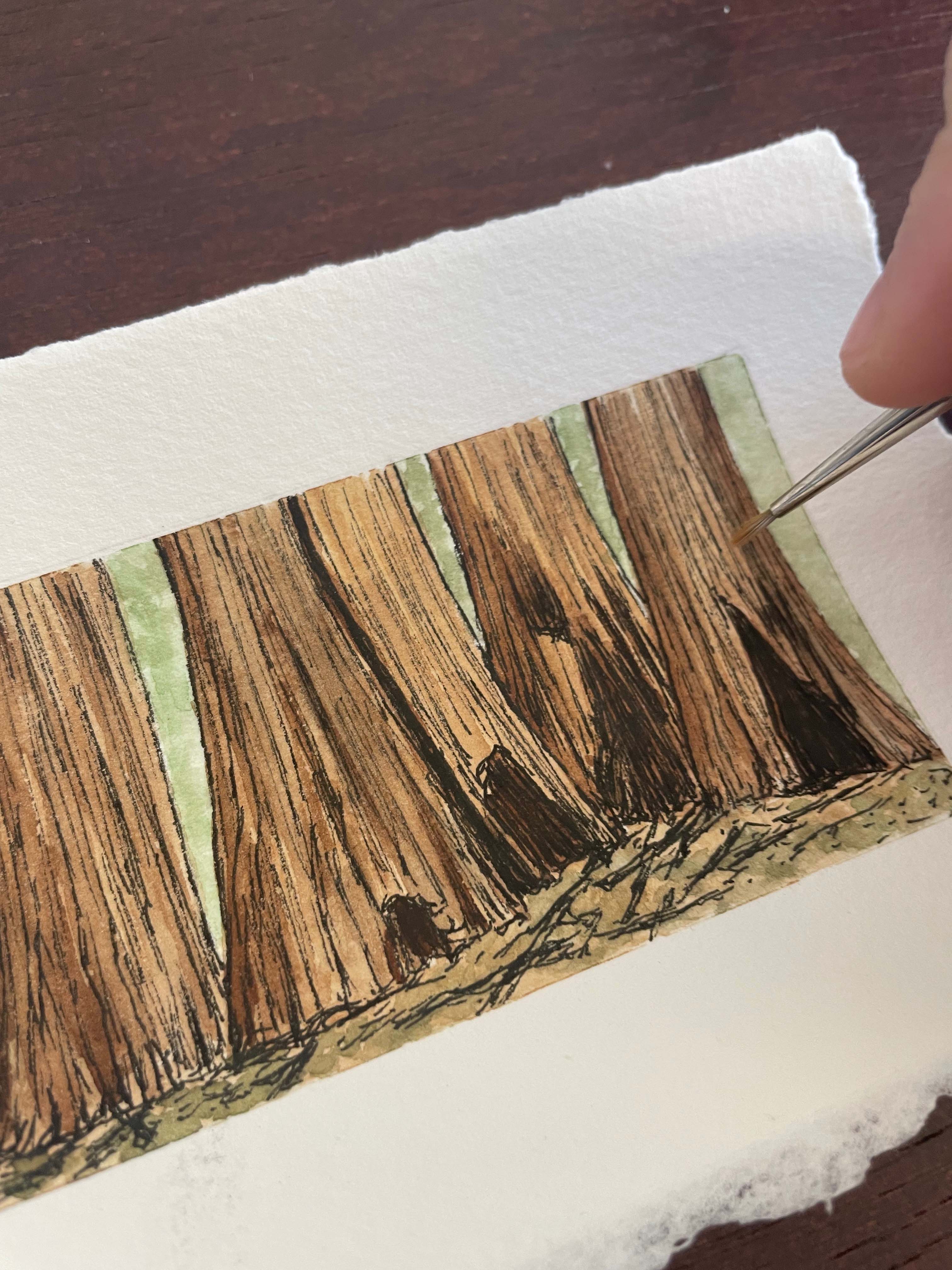 Sequoia National Park Mini Watercolor Original