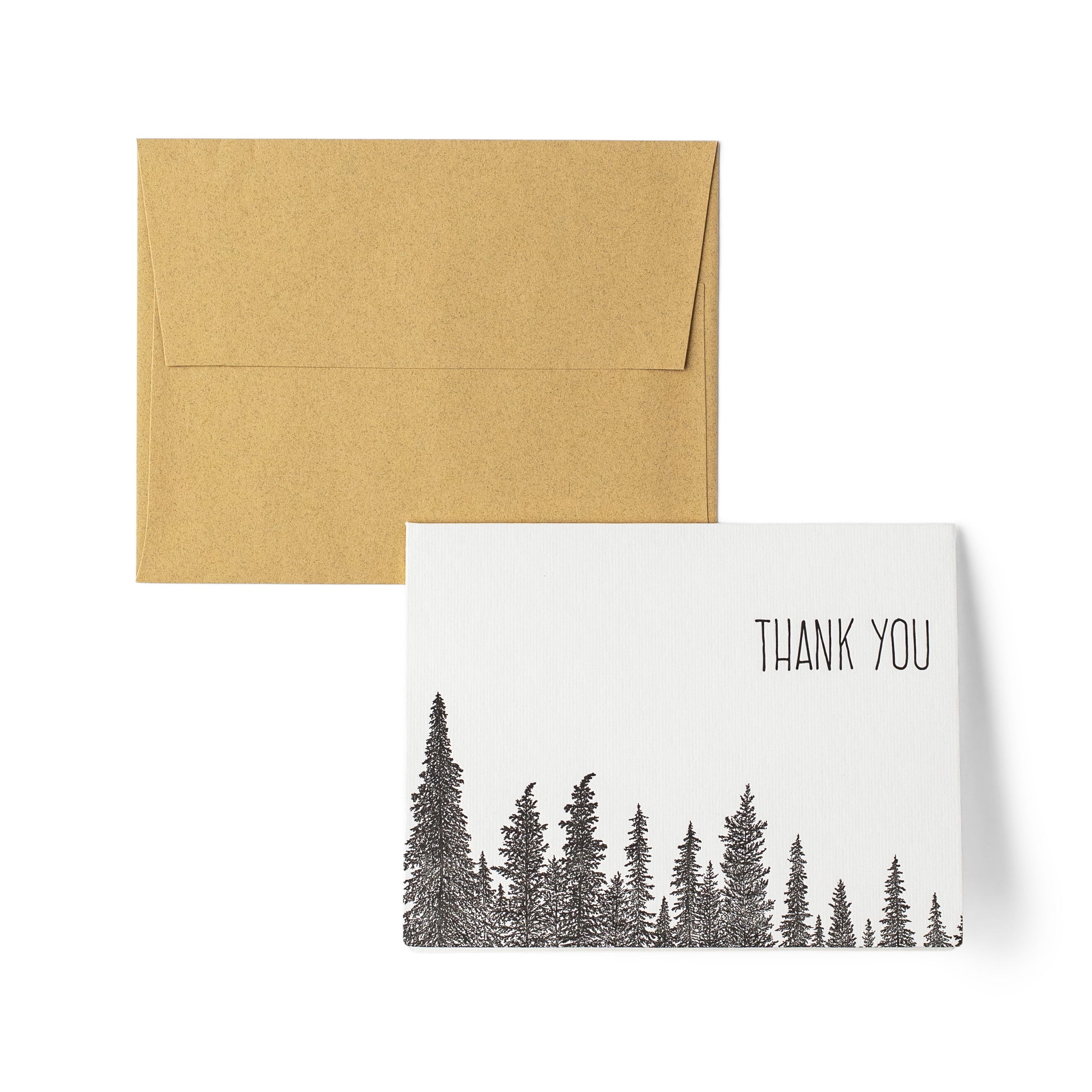Thank You Trees Letterpress Card
