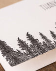 Thank You Trees Letterpress Card