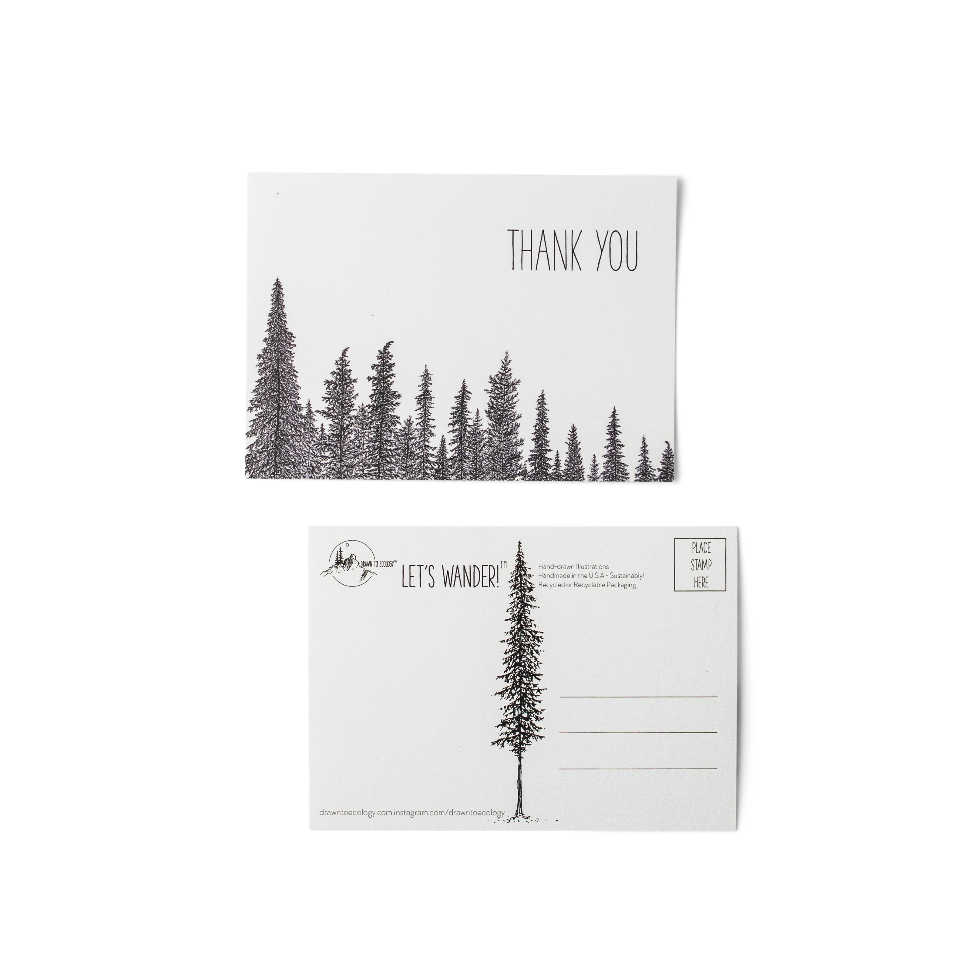 Thank you Trees Postcard