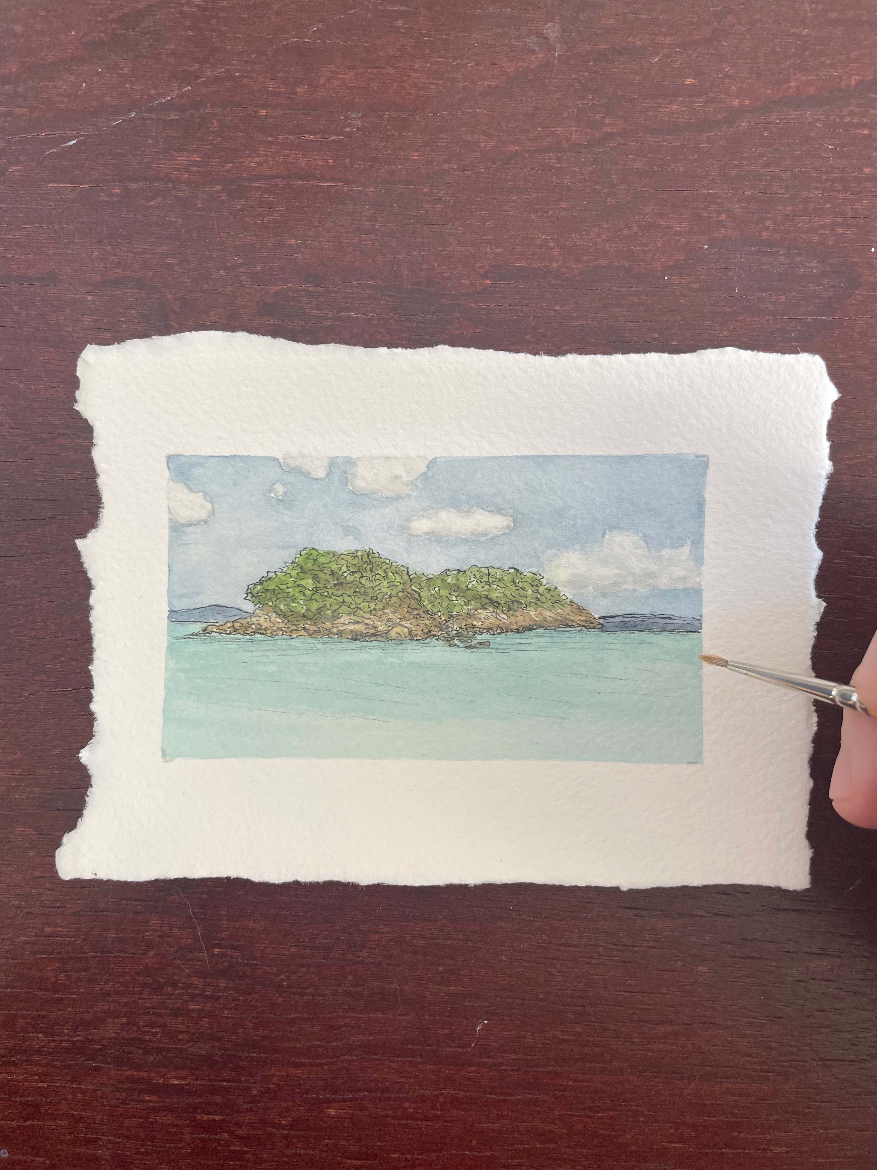 Virgin Islands National Park Mini Watercolor Original