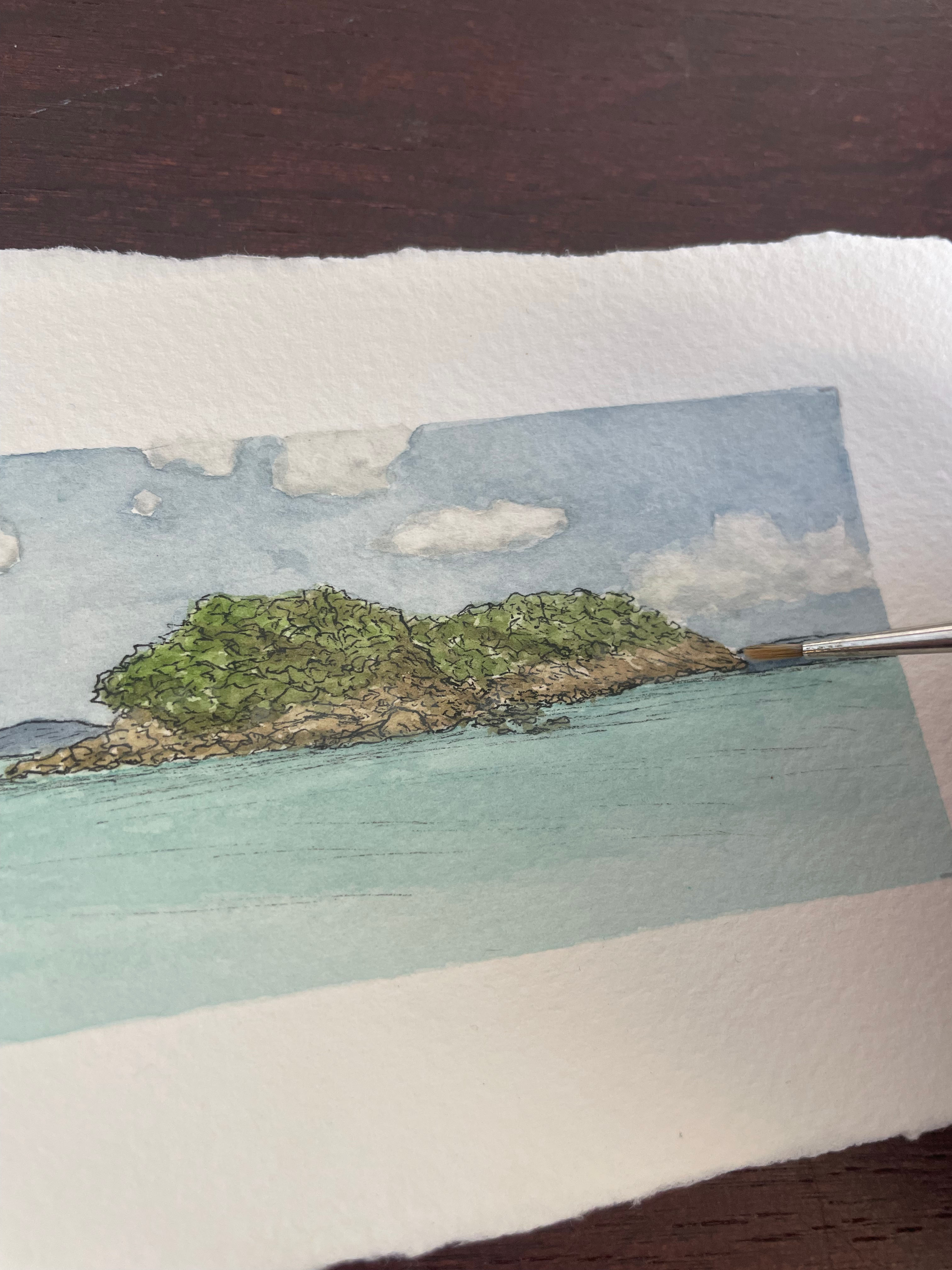 Virgin Islands National Park Mini Watercolor Original
