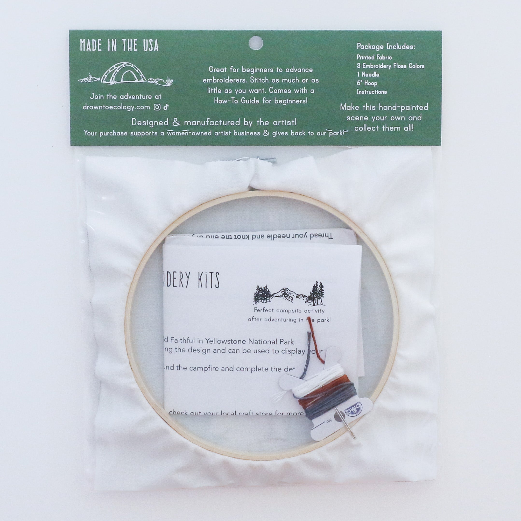 DIY Old Faithful Yellowstone Embroidery Kit