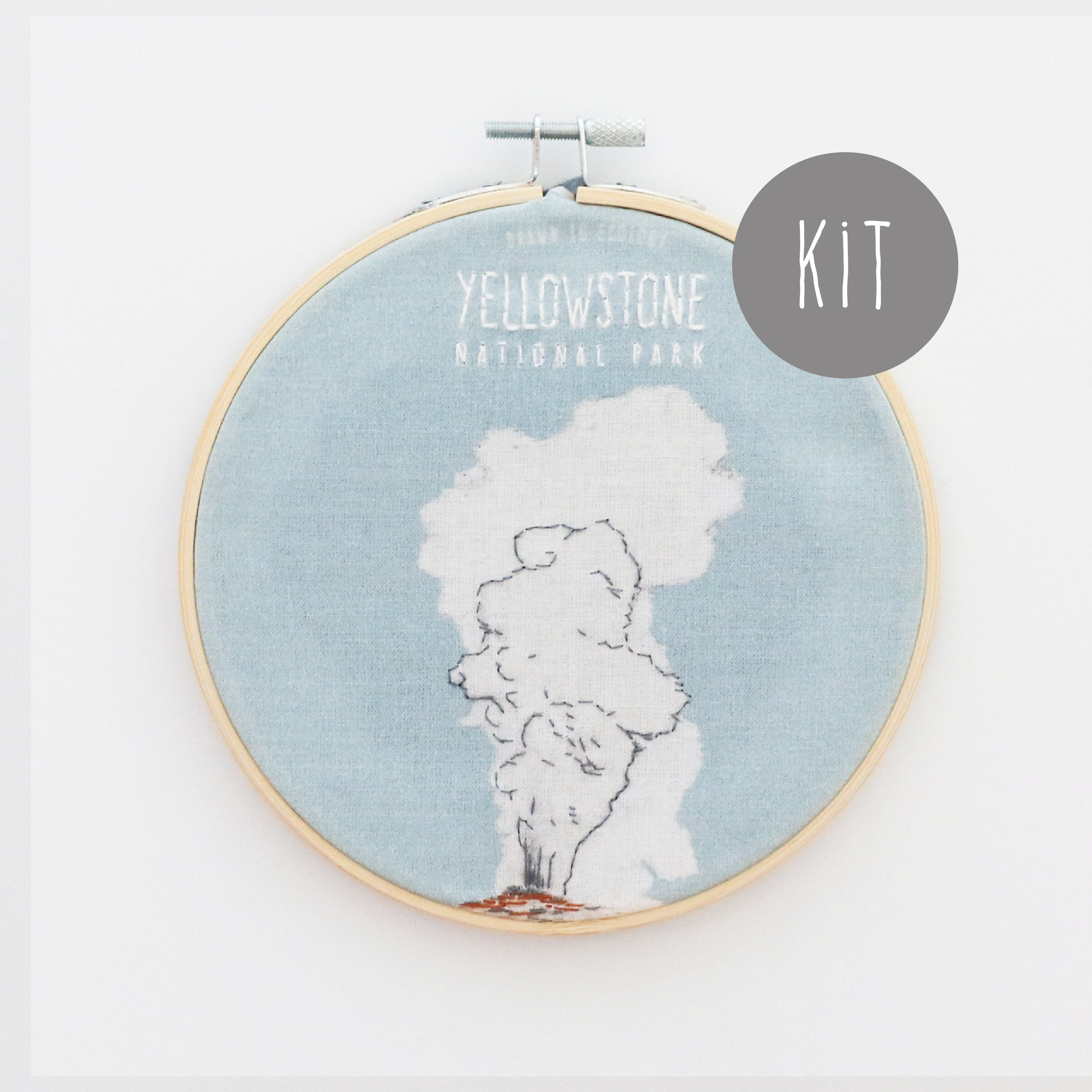 DIY Old Faithful Yellowstone Embroidery Kit