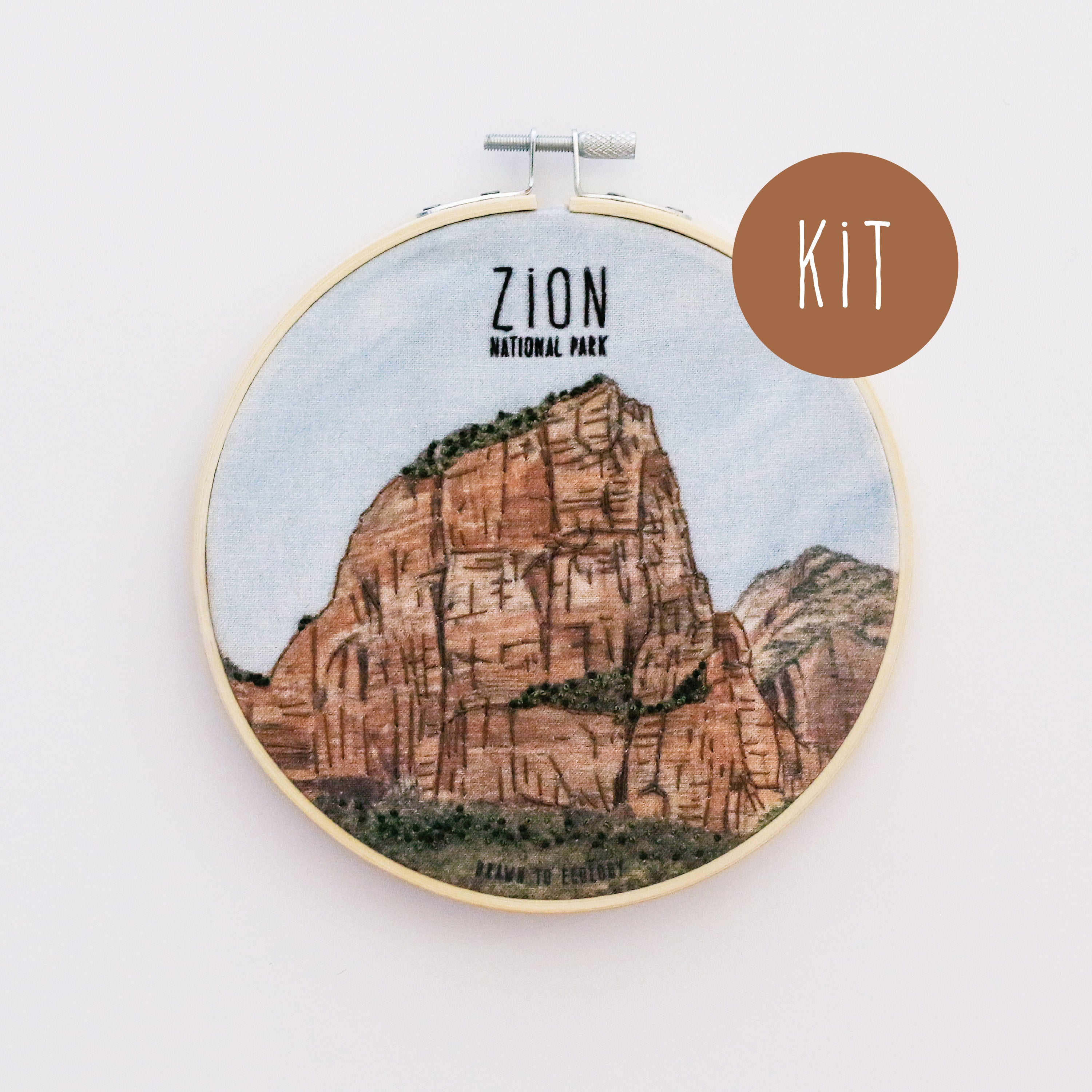 DIY Zion National Park Embroidery Kit
