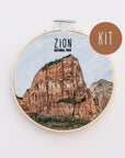 DIY Zion National Park Embroidery Kit