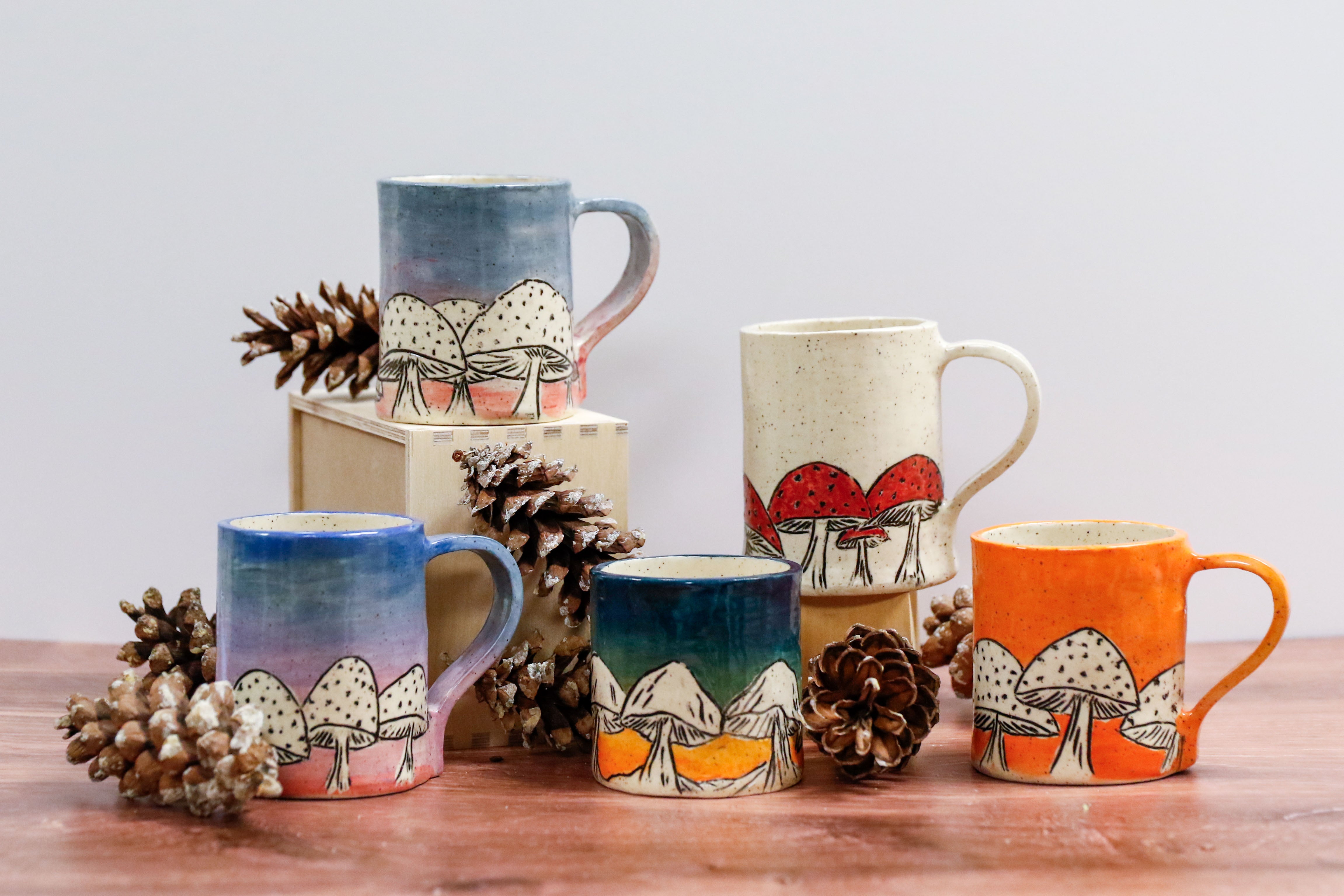 Sunrise Mushroom Mug 3