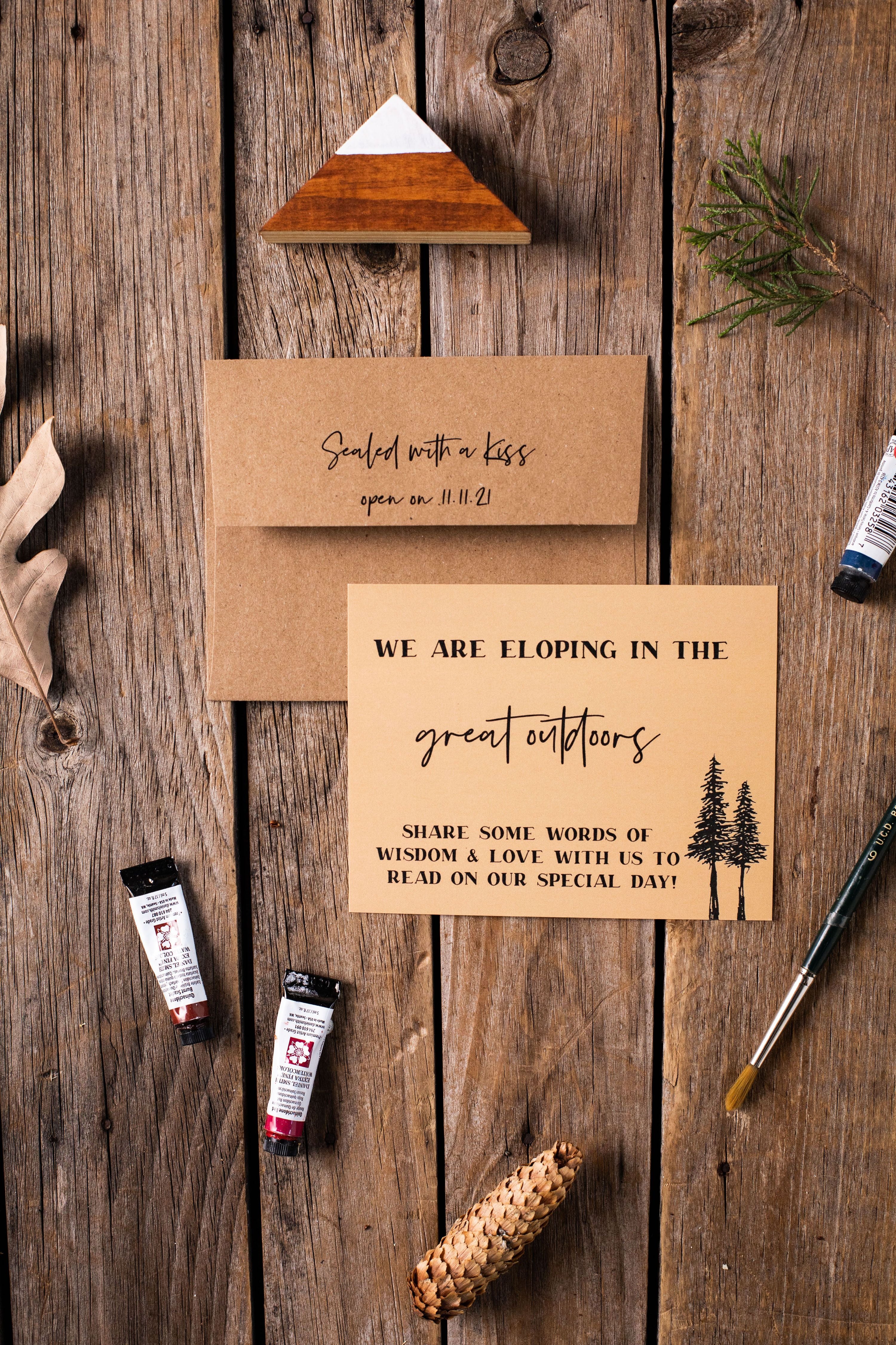 River Sunset Elopement Love Note