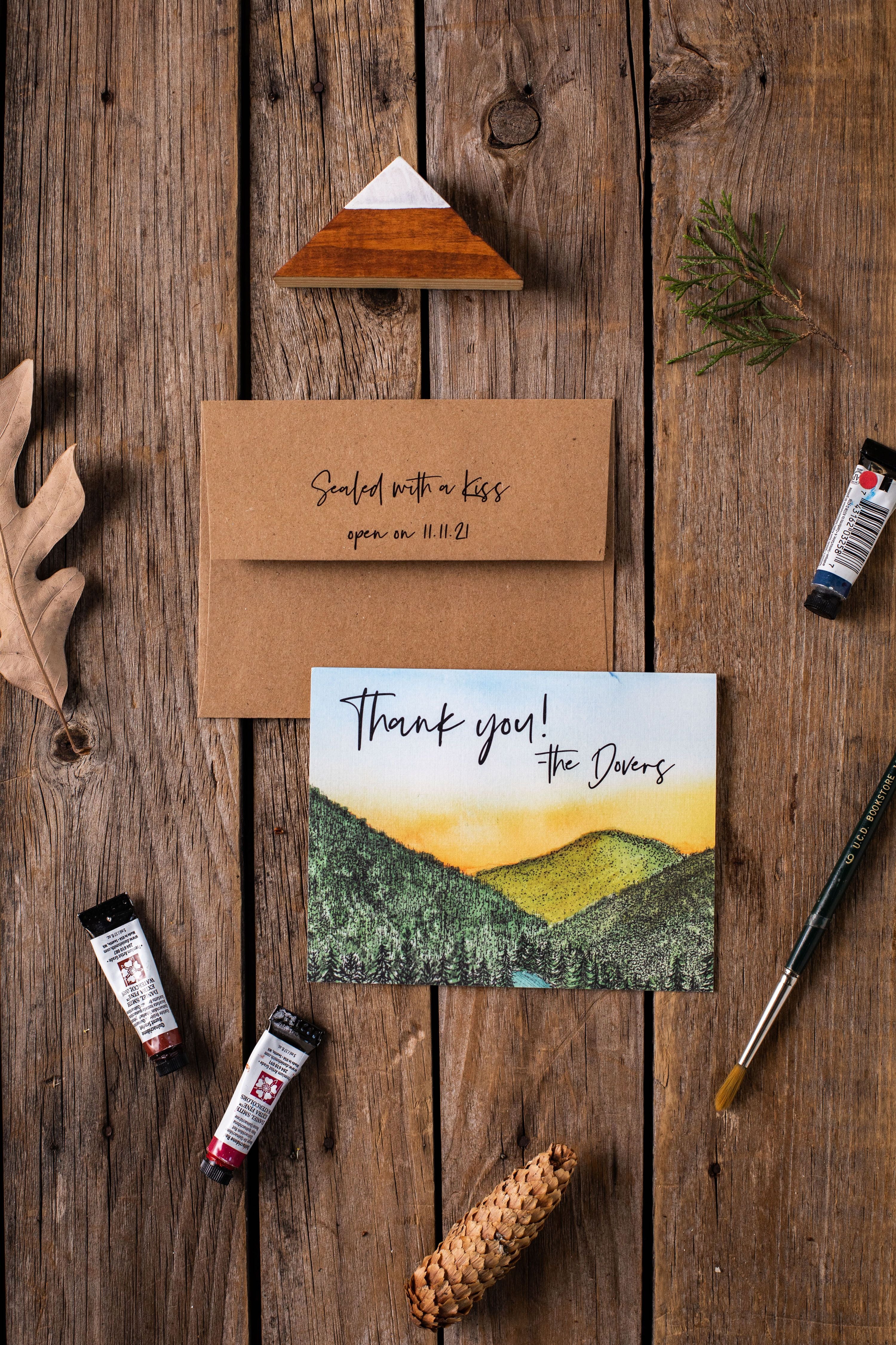 River Sunset Thank You Card