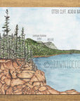 Otter Cliff Acadia National Park Watercolor Sticker