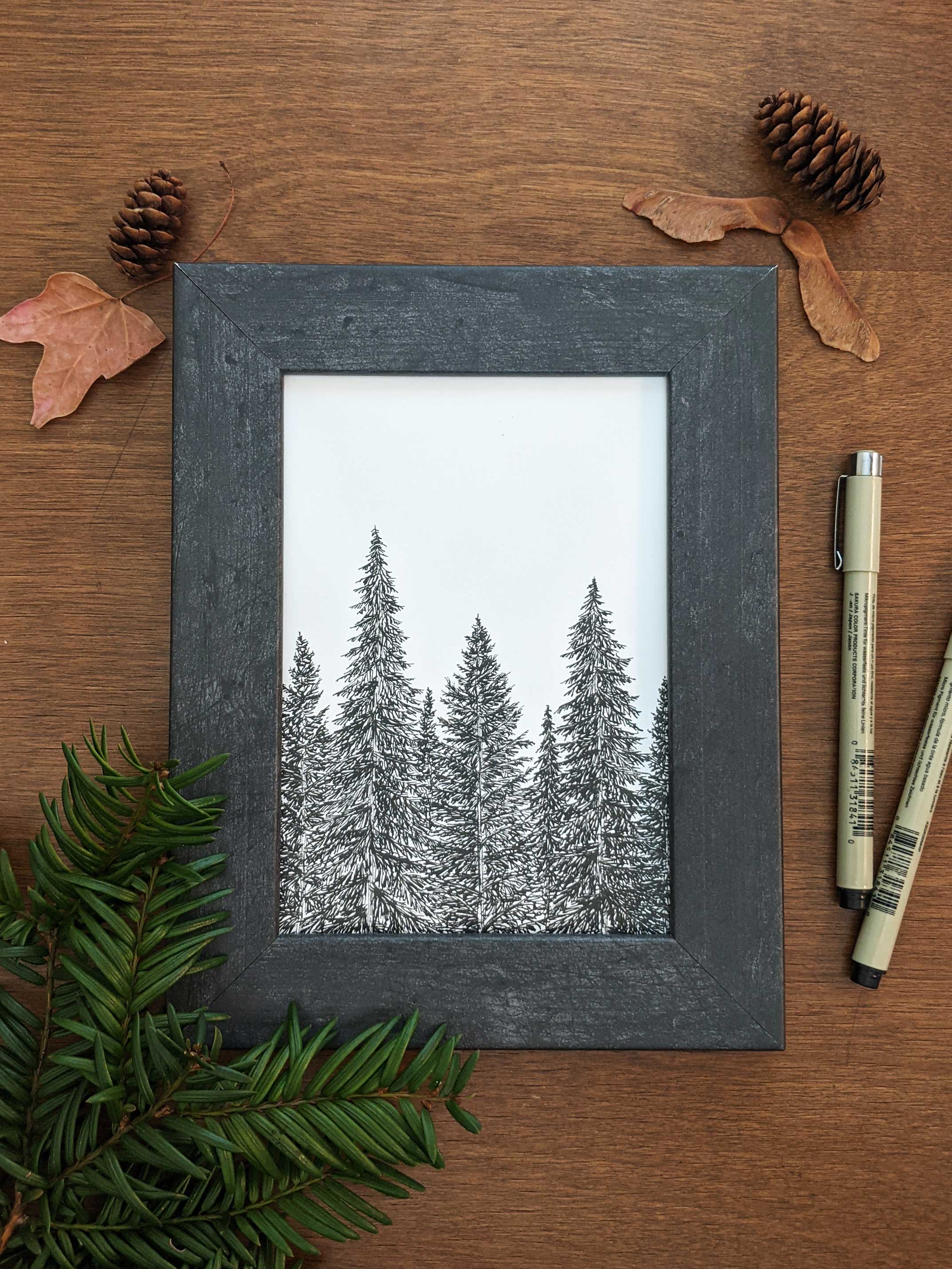 'Basking in Gratitude' Ink Original