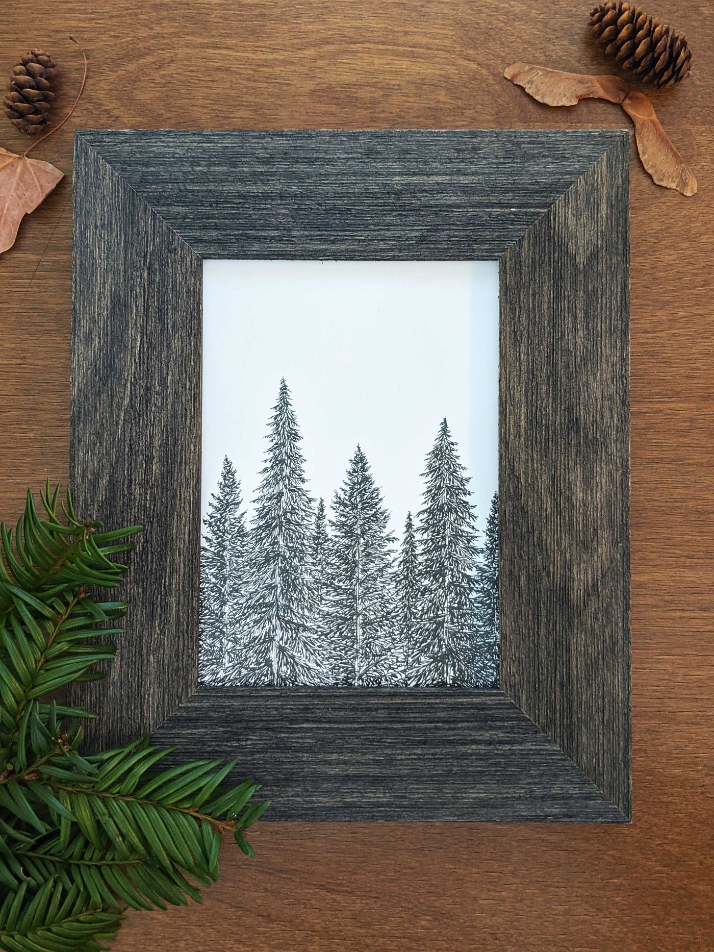 'Being Intentional' Ink Original Framed