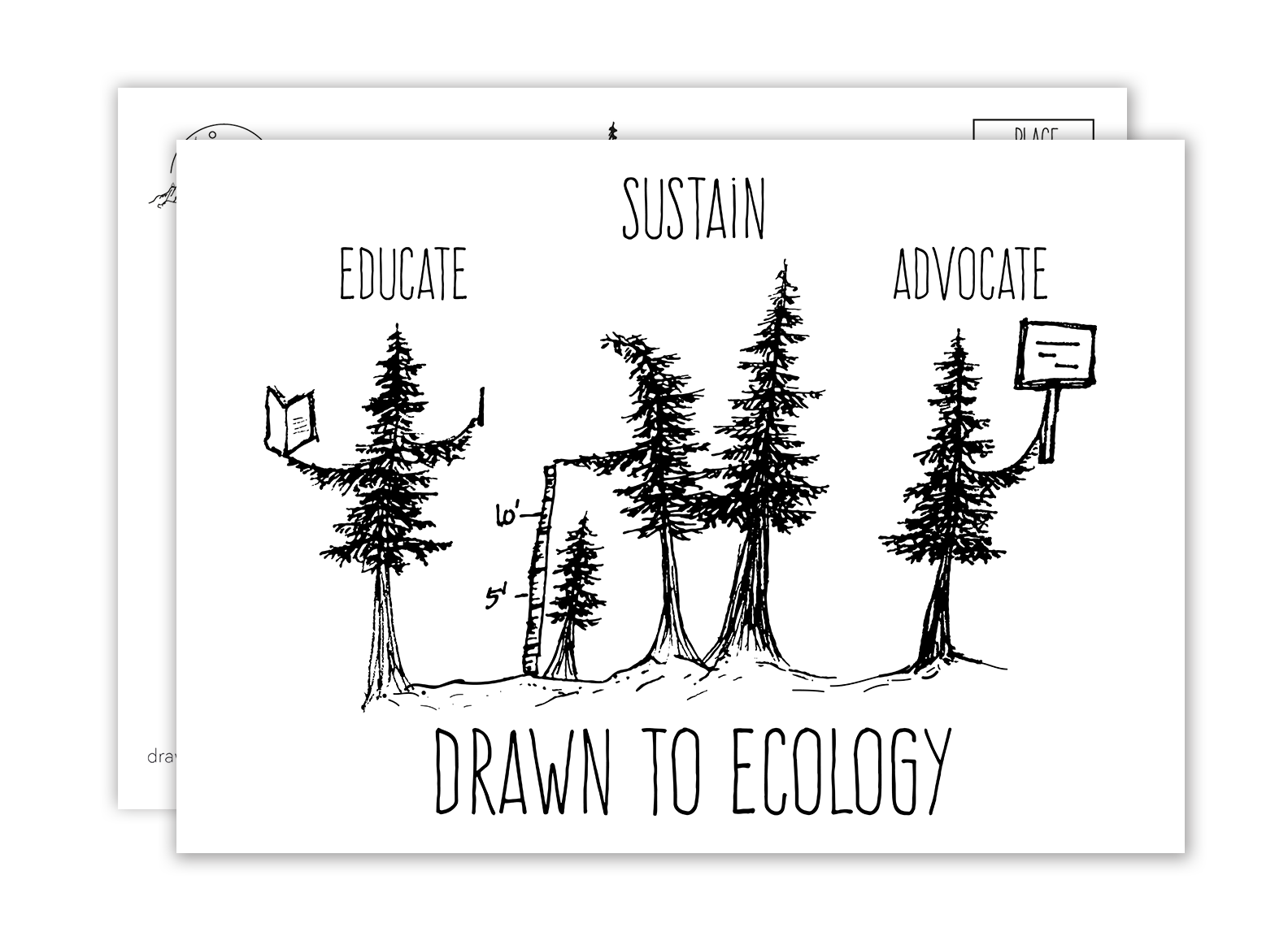 Educate Sustain Advocate Postcard