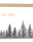 Happy Holidays Cardinal Letterpress Card