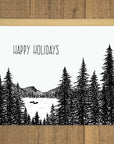 Happy Holidays Loon Letterpress Card