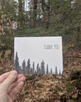 Thank You Trees Letterpress Card