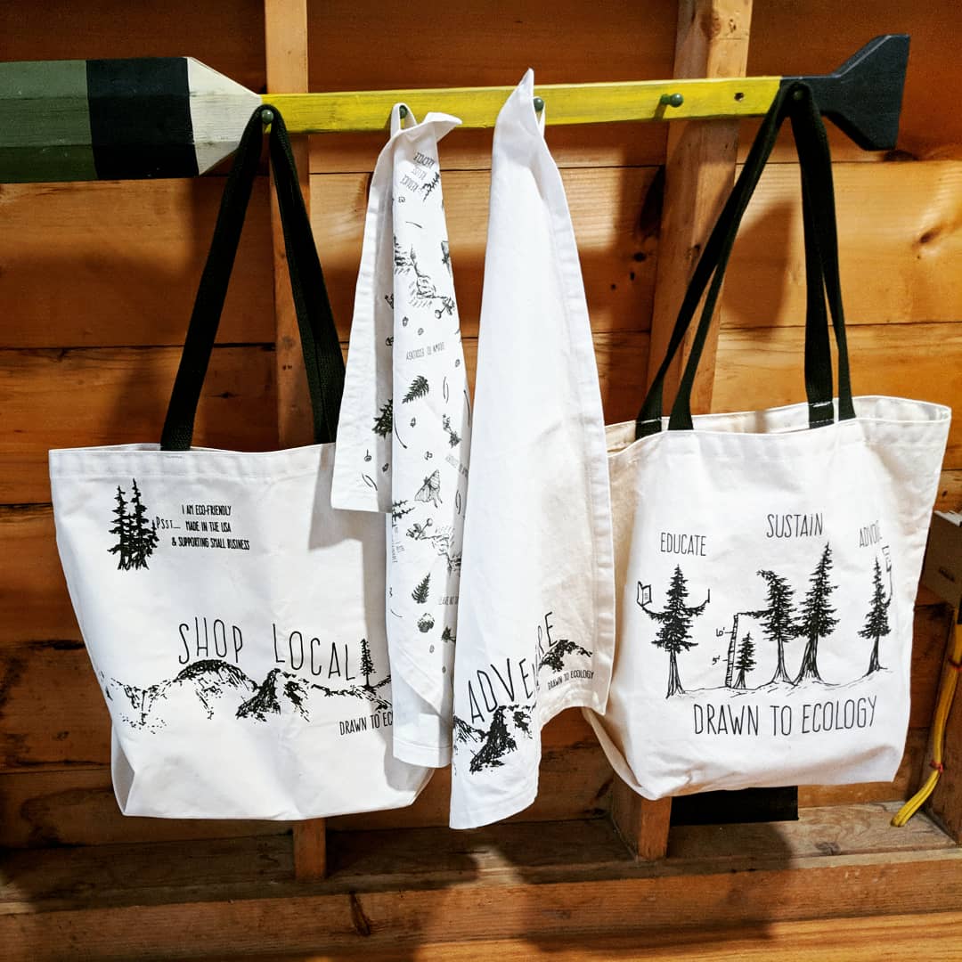 Reusable Organic Cotton Canvas Bag – Drawn to Ecology