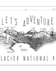 'Let's Adventure' Lake McDonald Glacier National Park Postcard