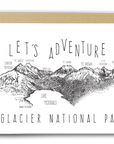 'Let's Adventure' Lake McDonald Glacier National Park Letterpress Card