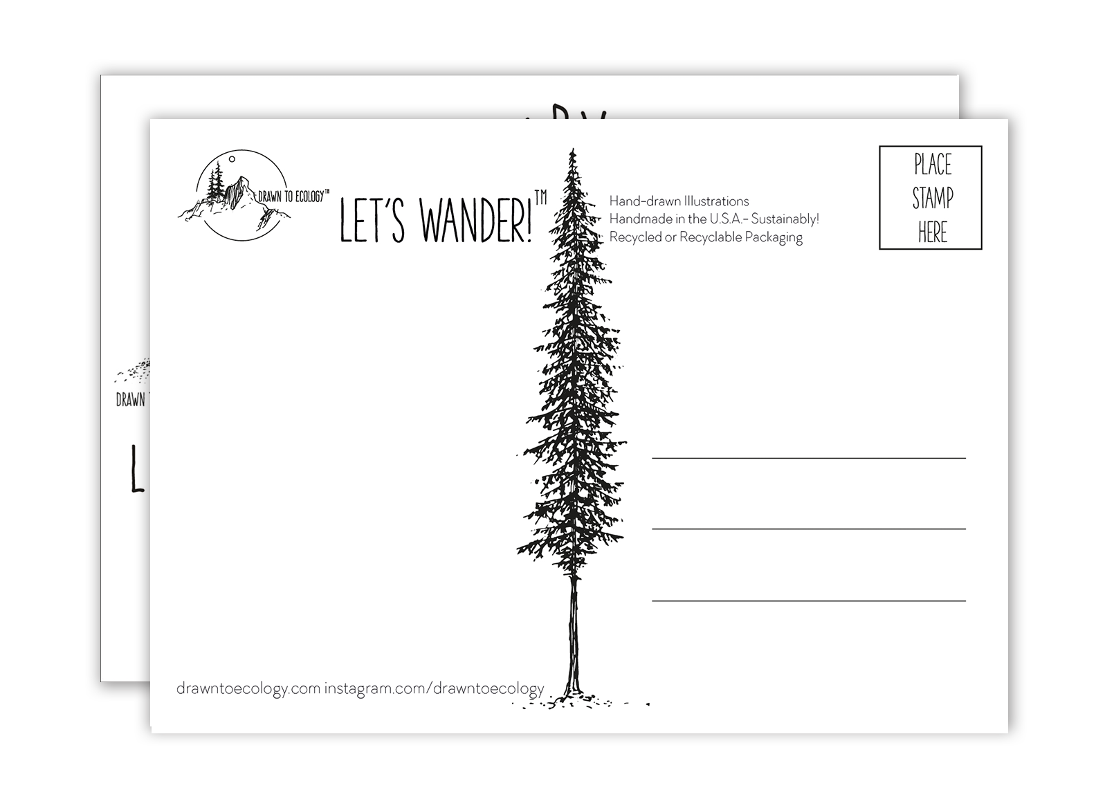 'Let's Adventure' Lassen Volcanic National Park Postcard