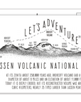 'Let's Adventure' Lassen Volcanic National Park Postcard