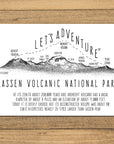 'Let's Adventure' Lassen Volcanic National Park Postcard