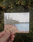 Otter Cliff Acadia National Park Watercolor Sticker