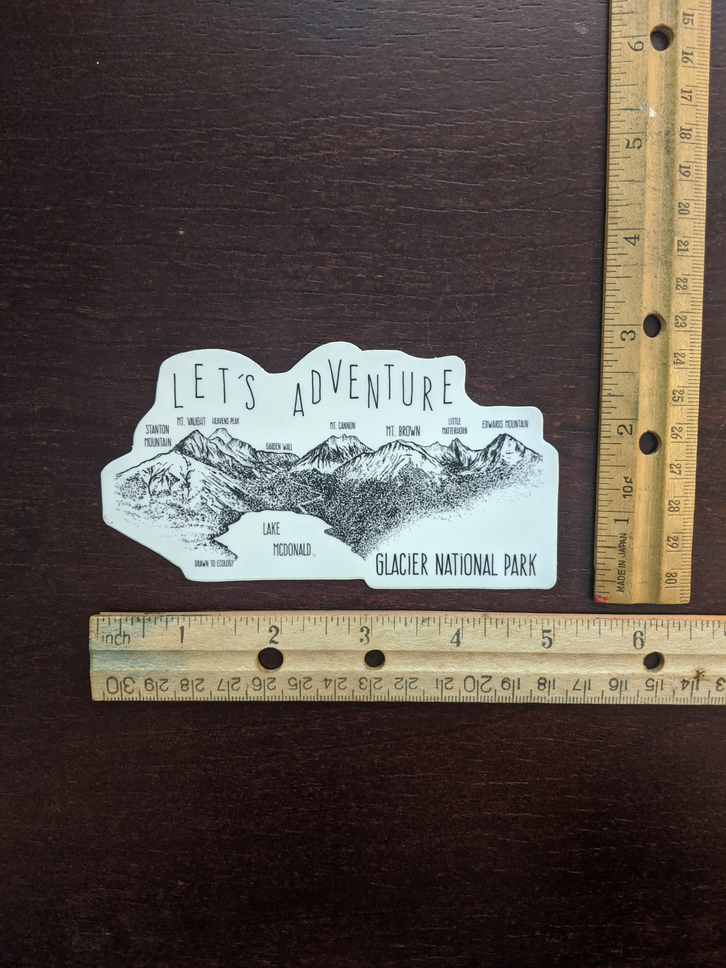 Let's Adventure Lake McDonald Glacier National Park Sticker