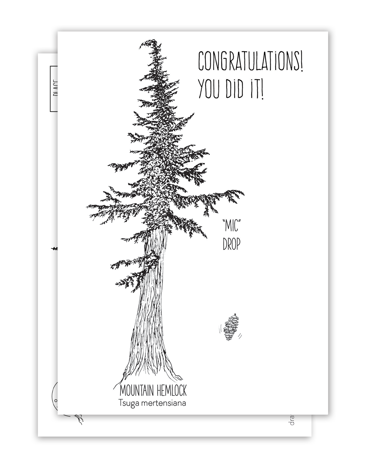 Congratulations Mic Drop Postcard