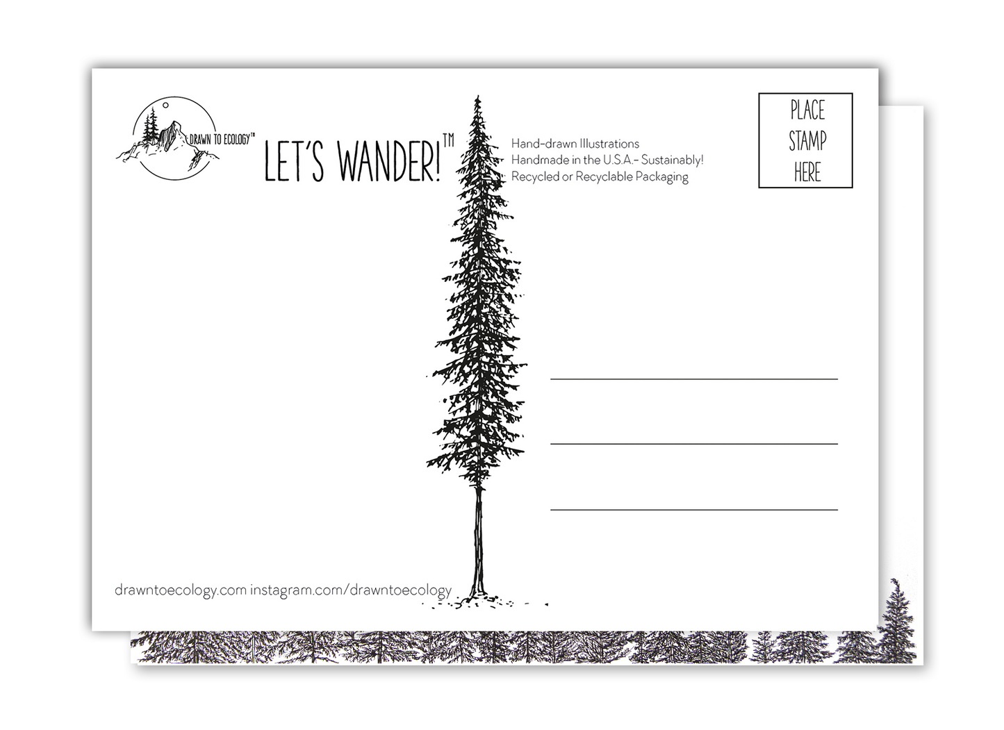 Thank you Trees Postcard