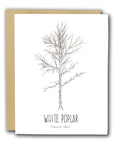 White Poplar Letterpress Card