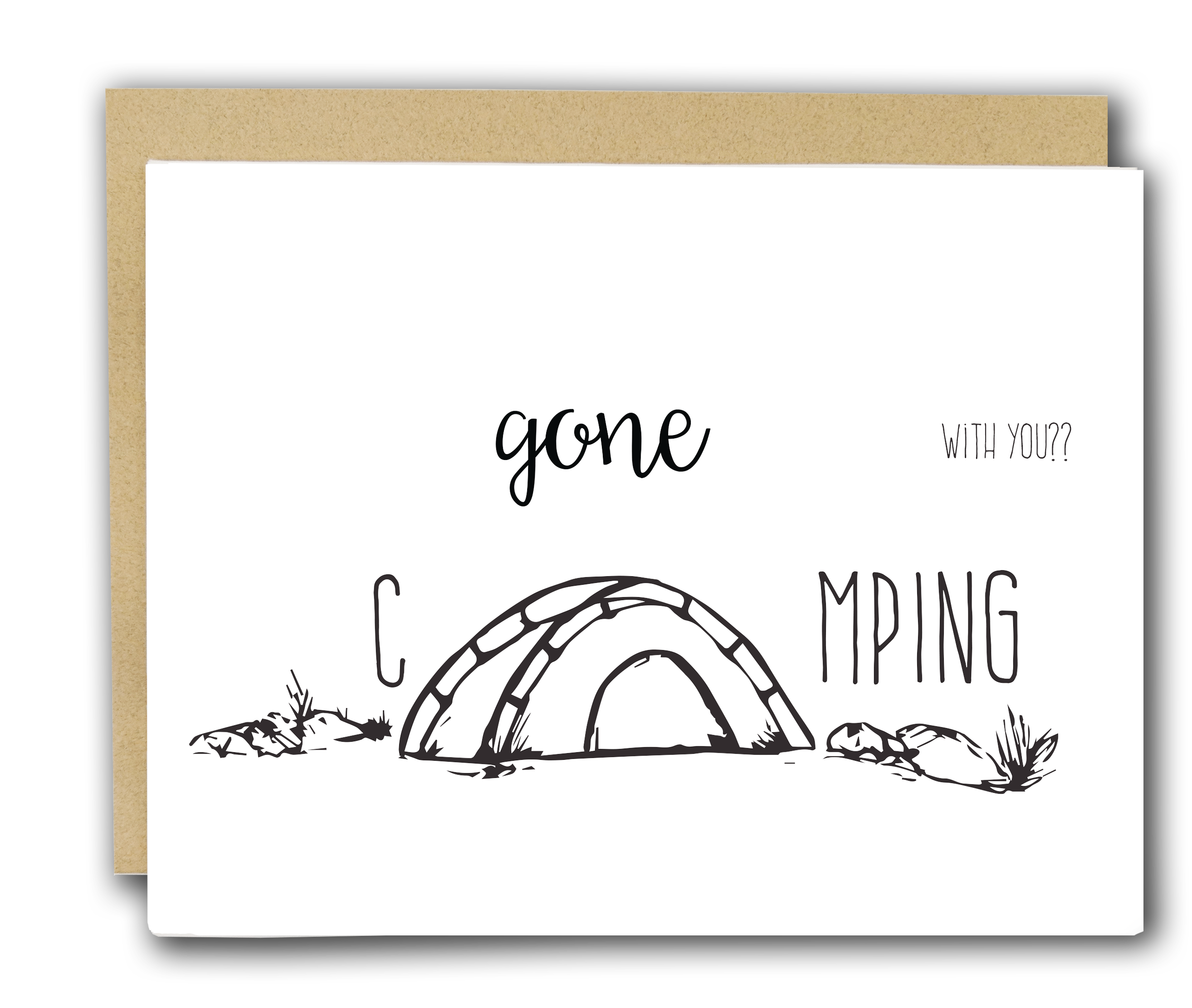 Gone Camping Letterpress Card