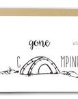 Gone Camping Letterpress Card
