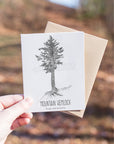 Mountain Hemlock Letterpress Card