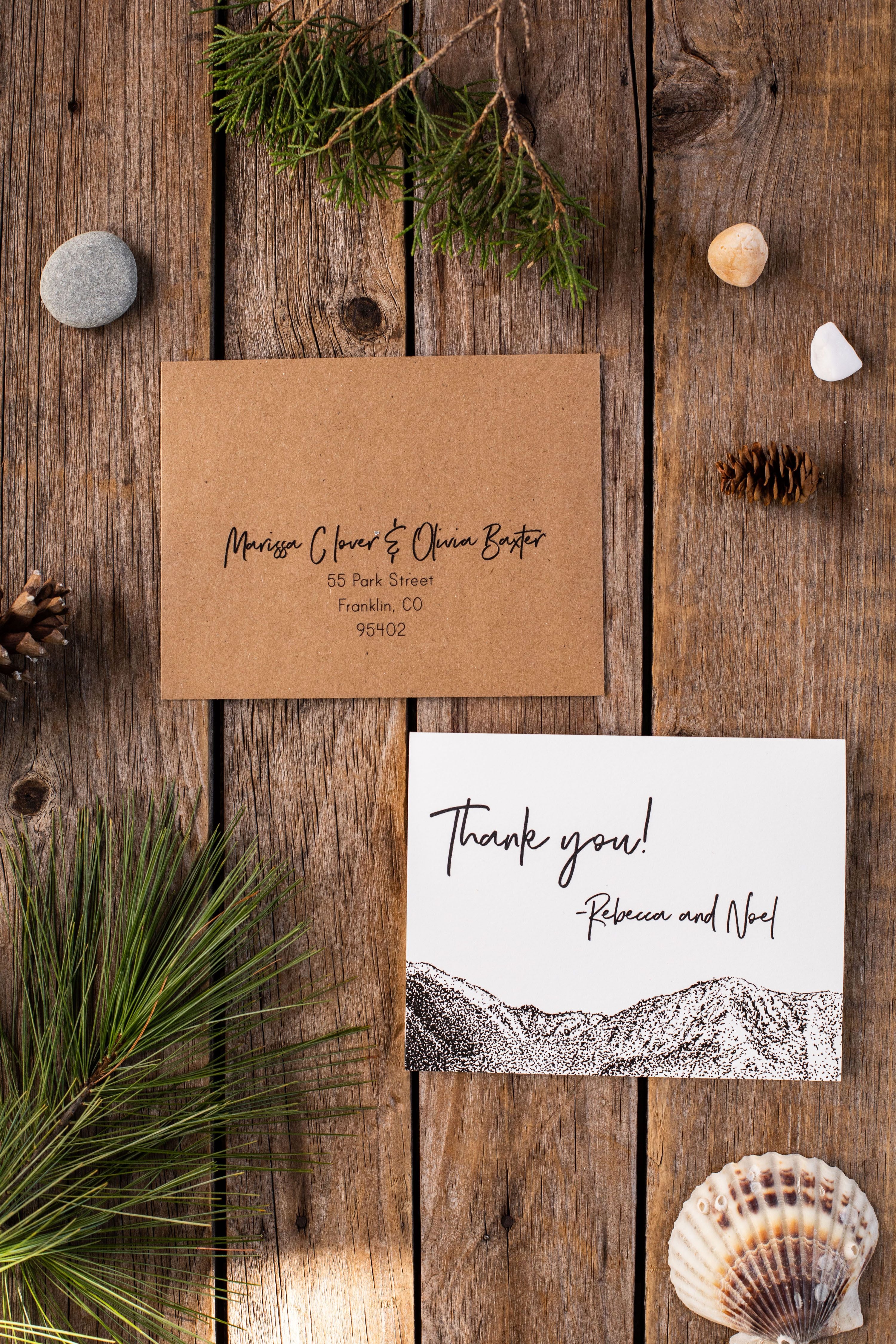 Trees + Peak Thank You Card