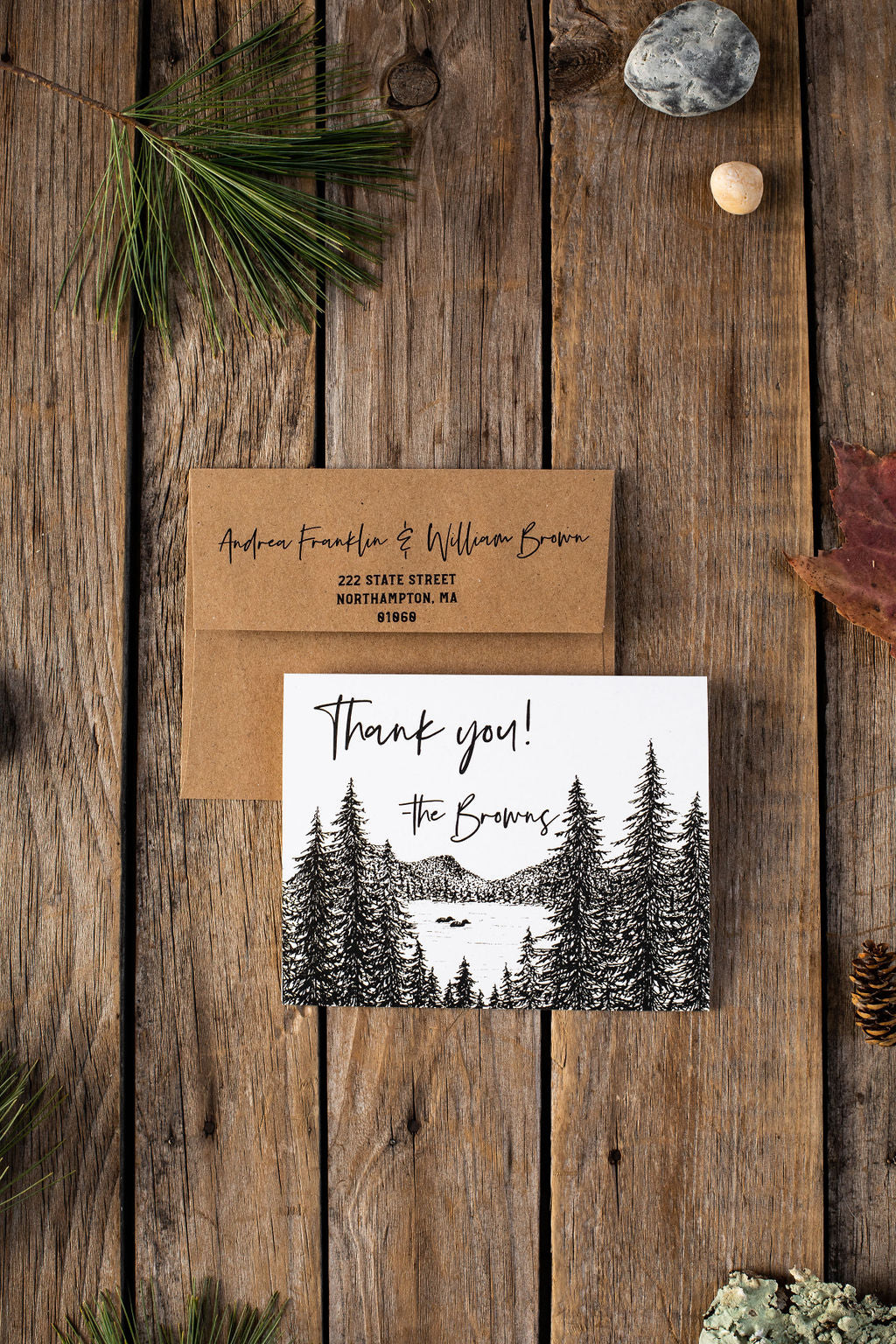Loons Wedding + Elopement Thank You Card