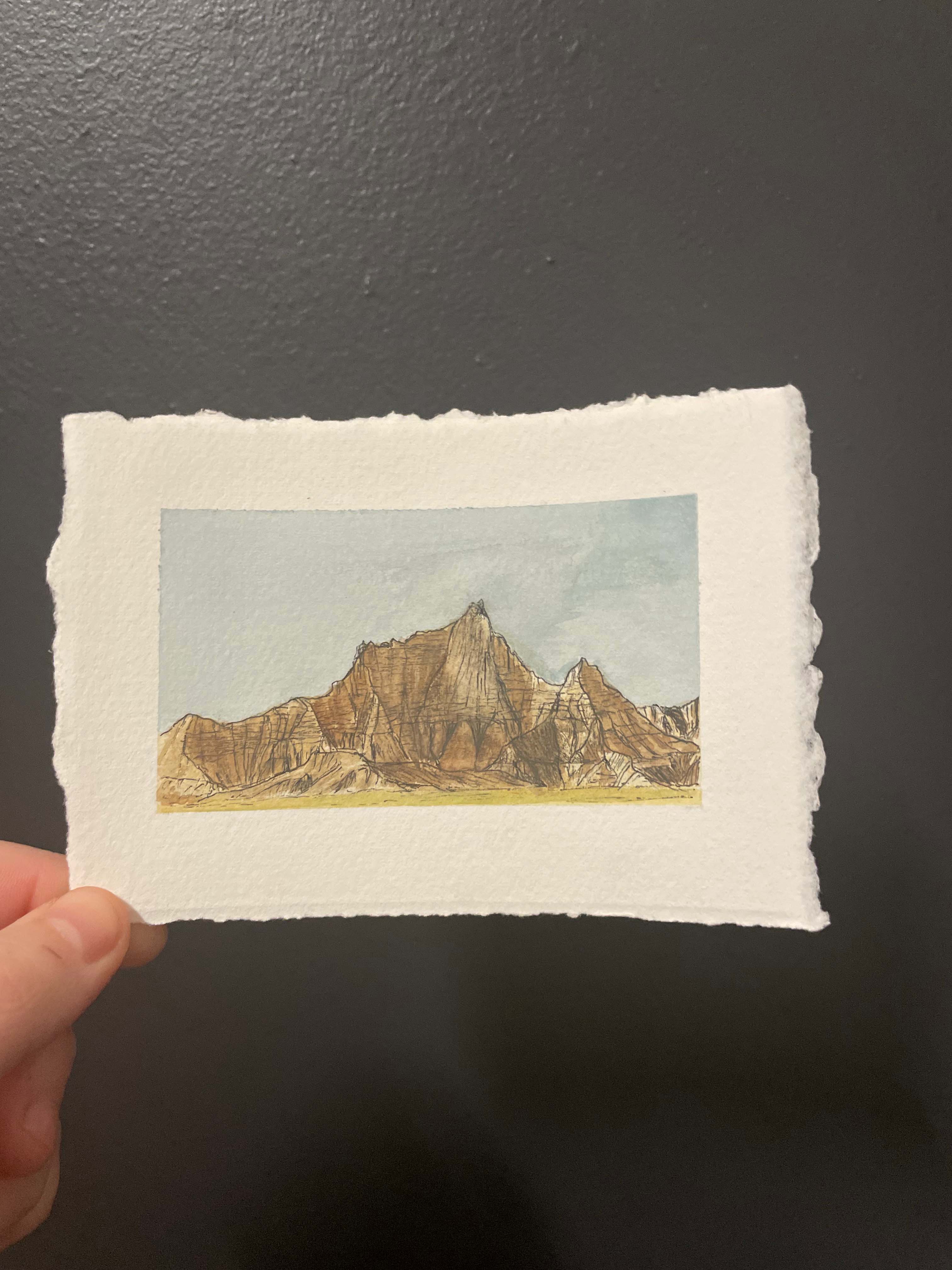 Badlands National Park Mini Watercolor Original
