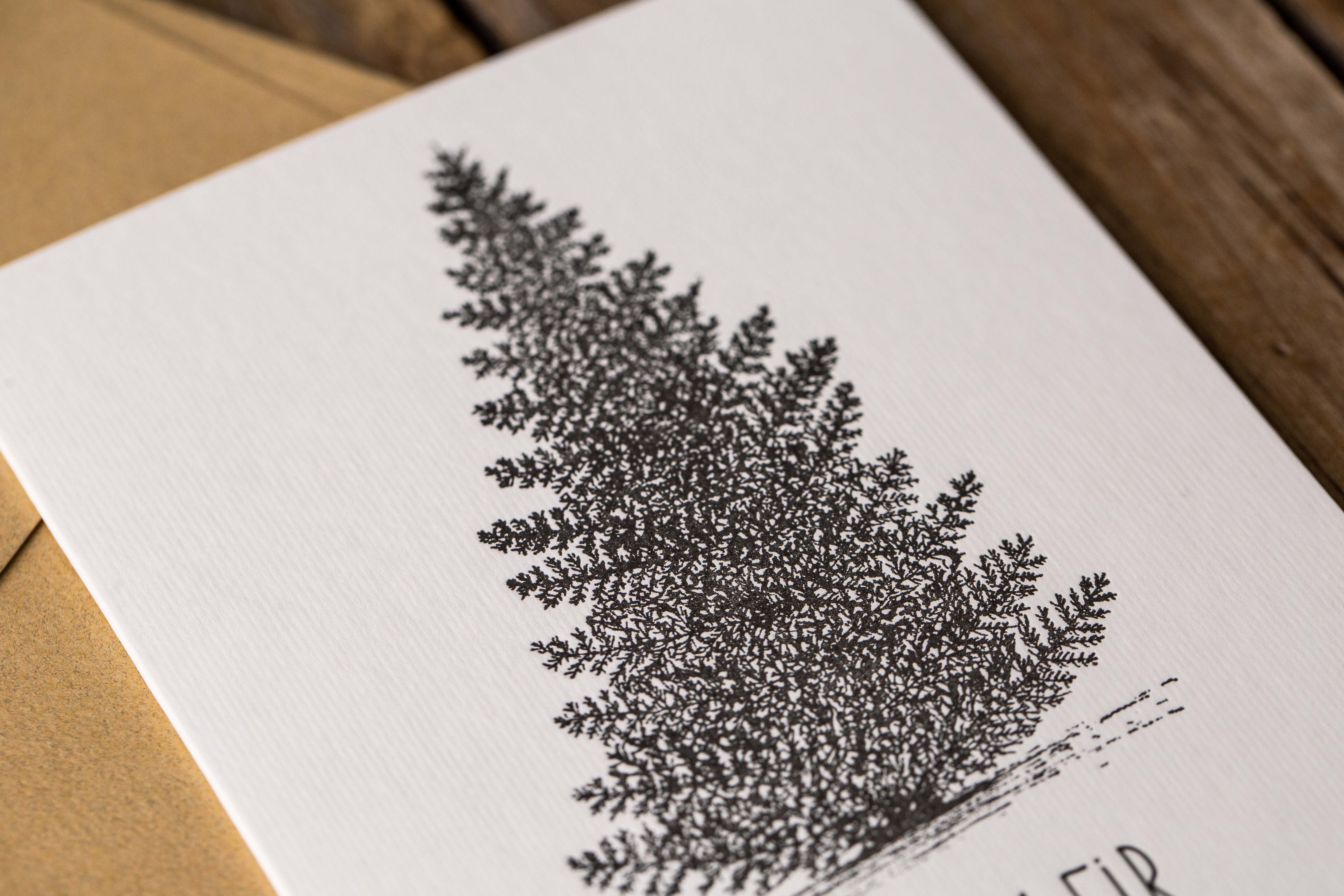 Balsam Fir Letterpress Card