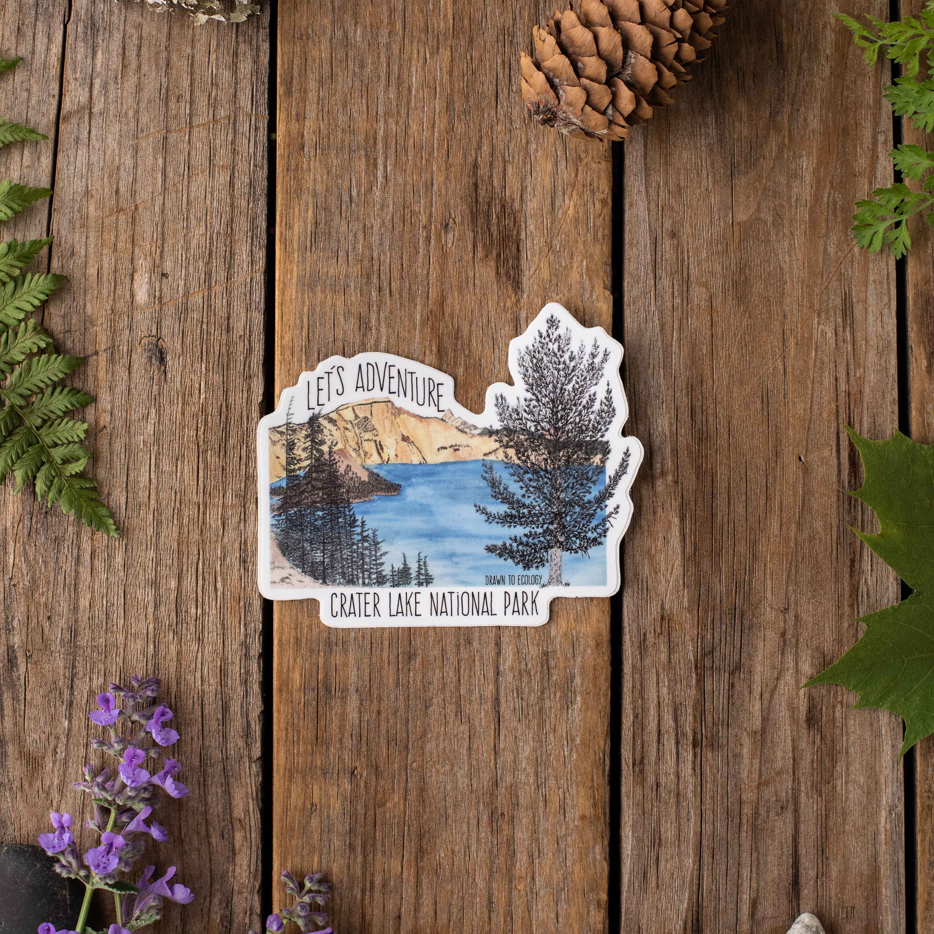 Crater Lake Let&#39;s Adventure Sticker