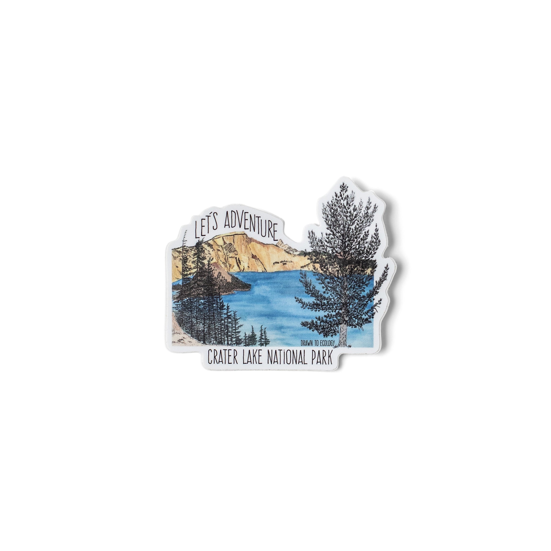 Crater Lake Let&#39;s Adventure Sticker