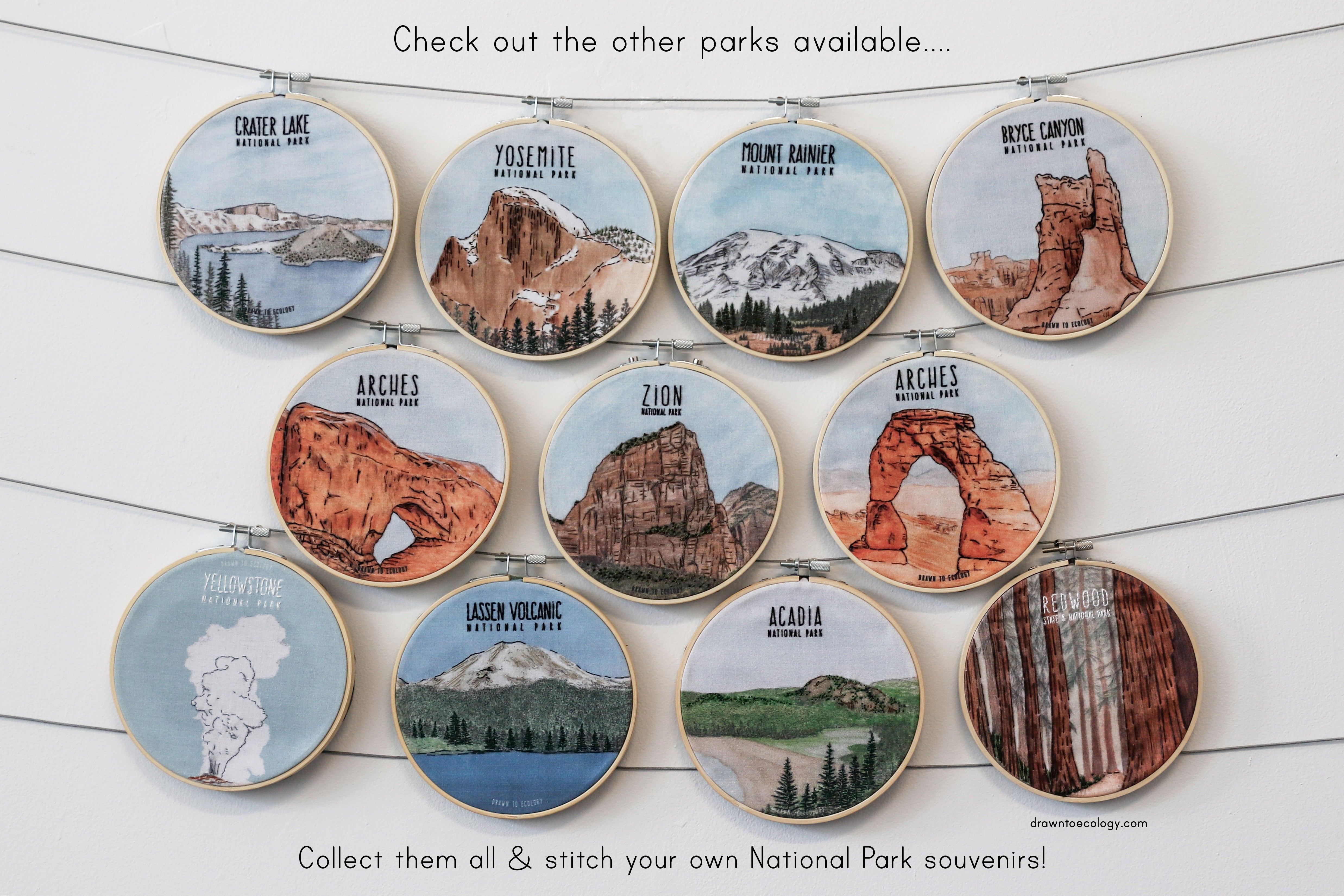 DIY Acadia National Park Embroidery Kit