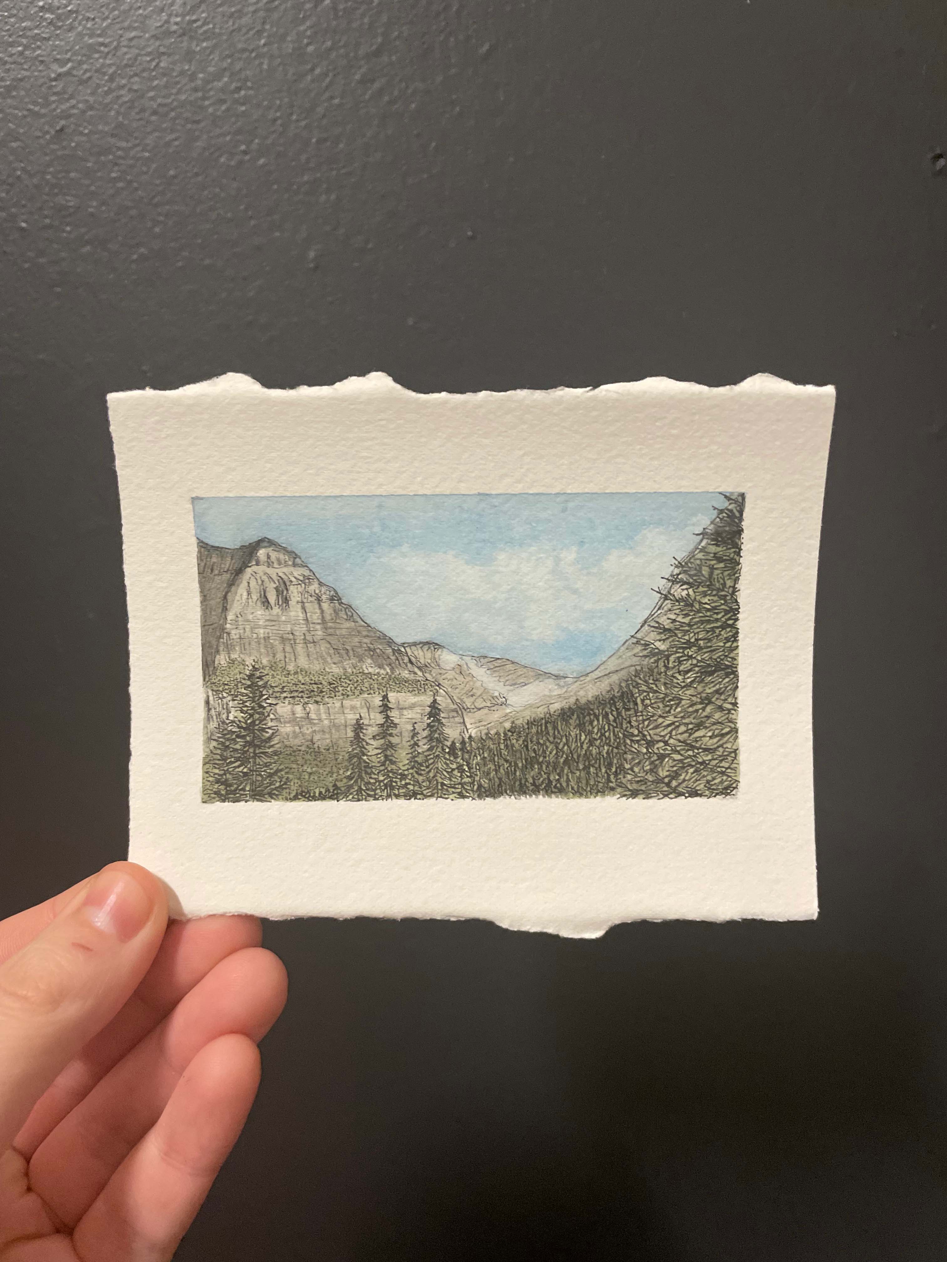 Glacier National Park Mini Watercolor Original