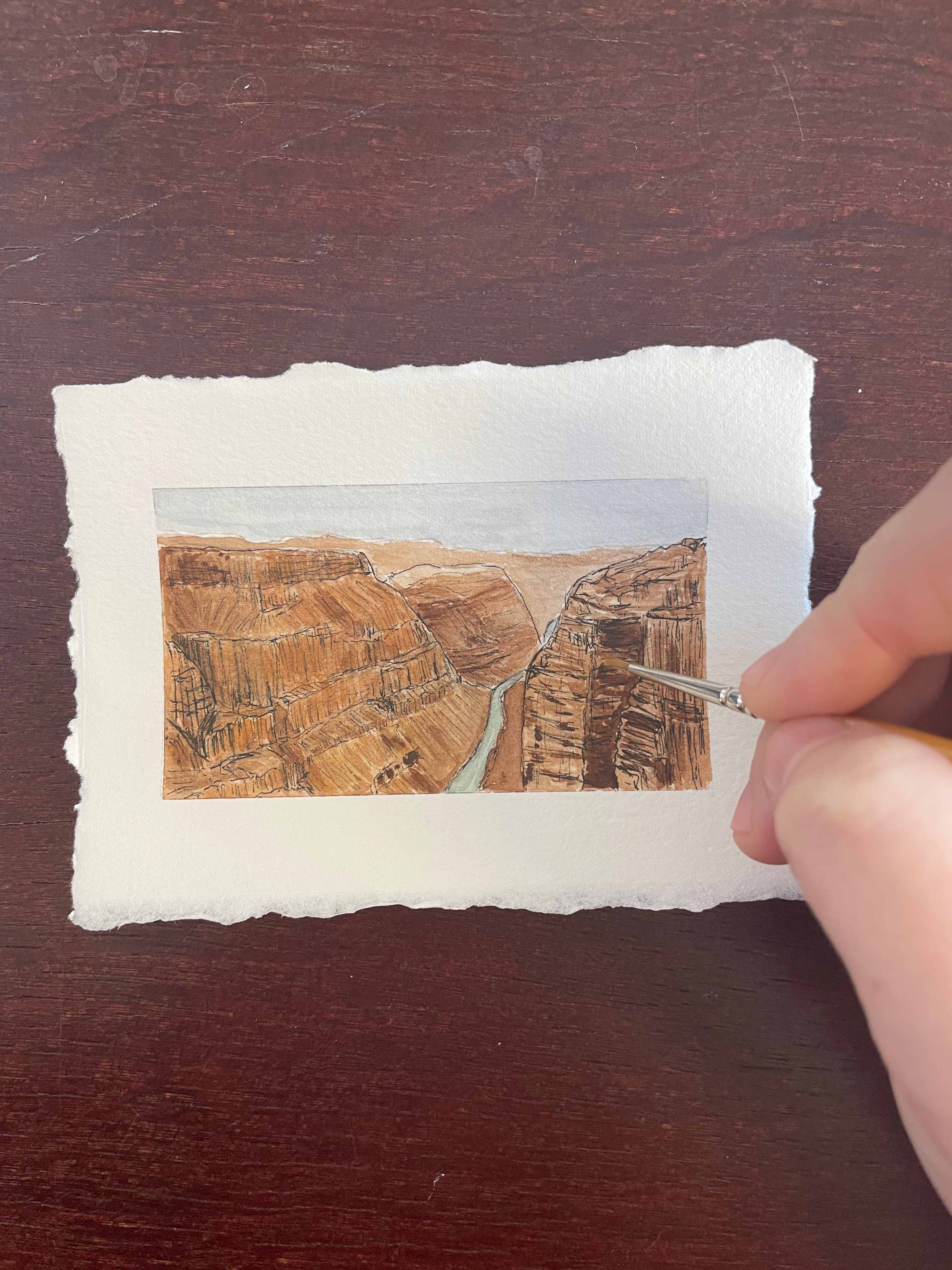 Grand Canyon National Park Mini Watercolor Original