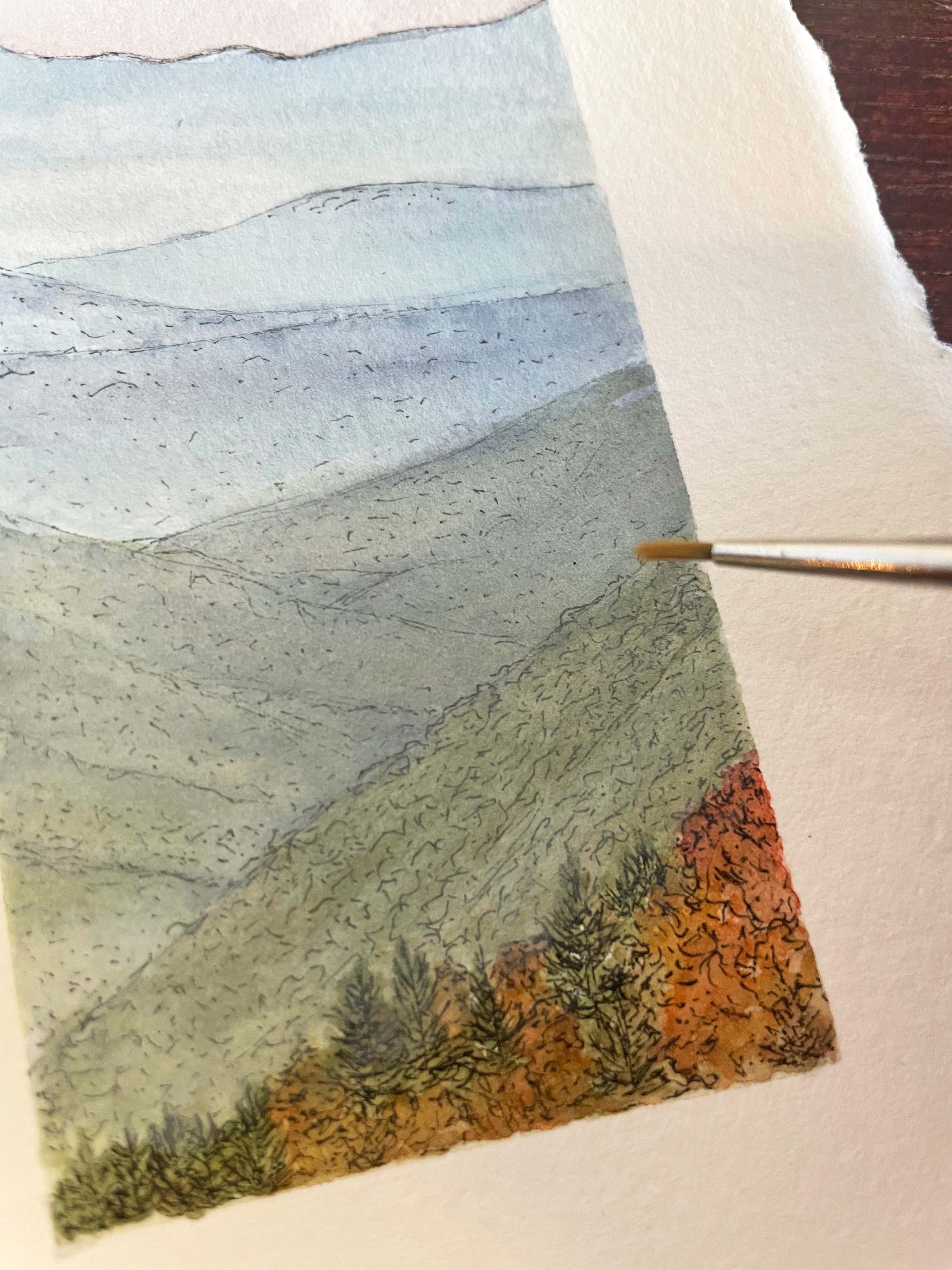 Great Smoky Mountains National Park Mini Watercolor Original