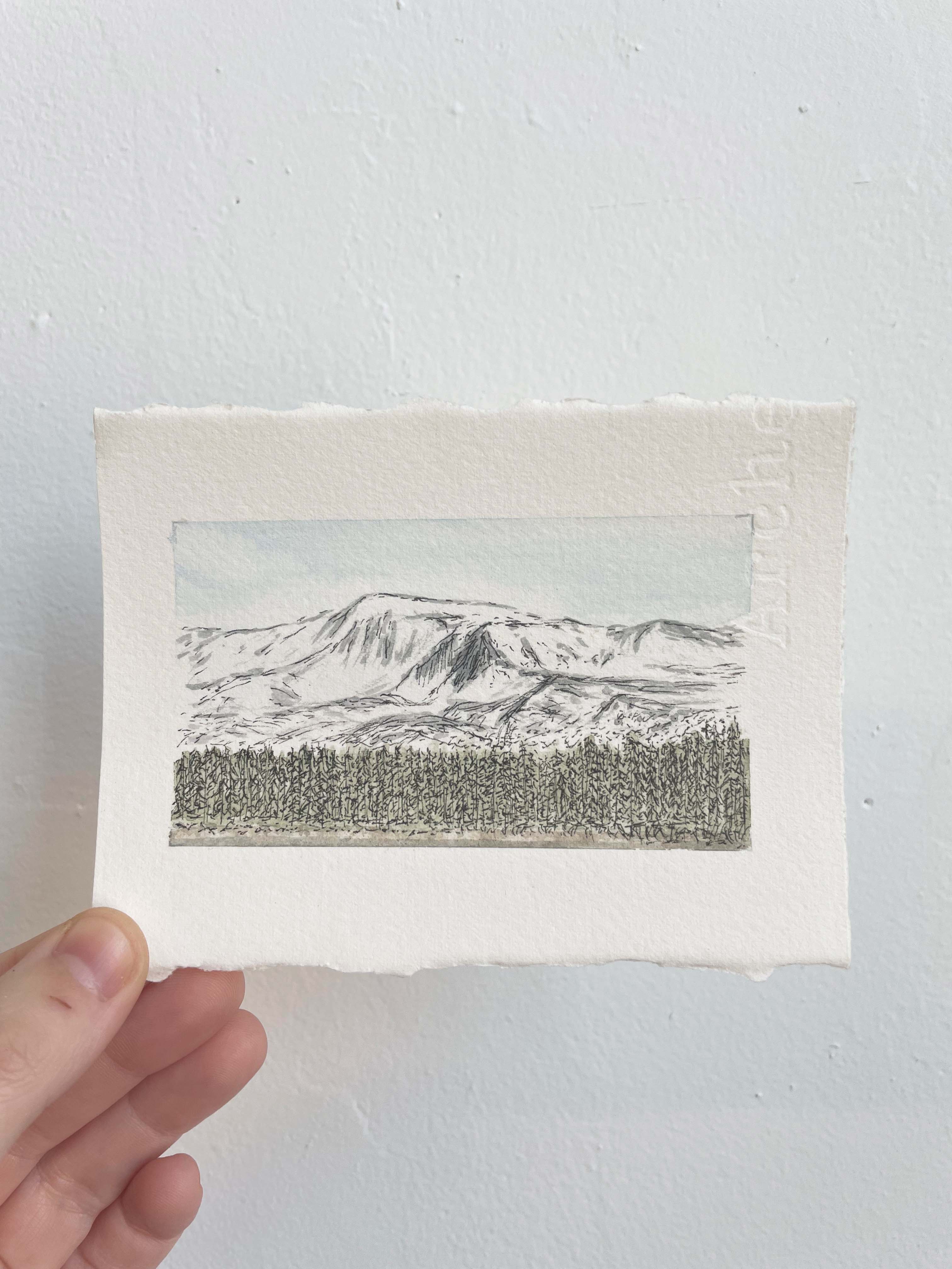 Katmai National Park &amp; Preserve Mini Watercolor Original