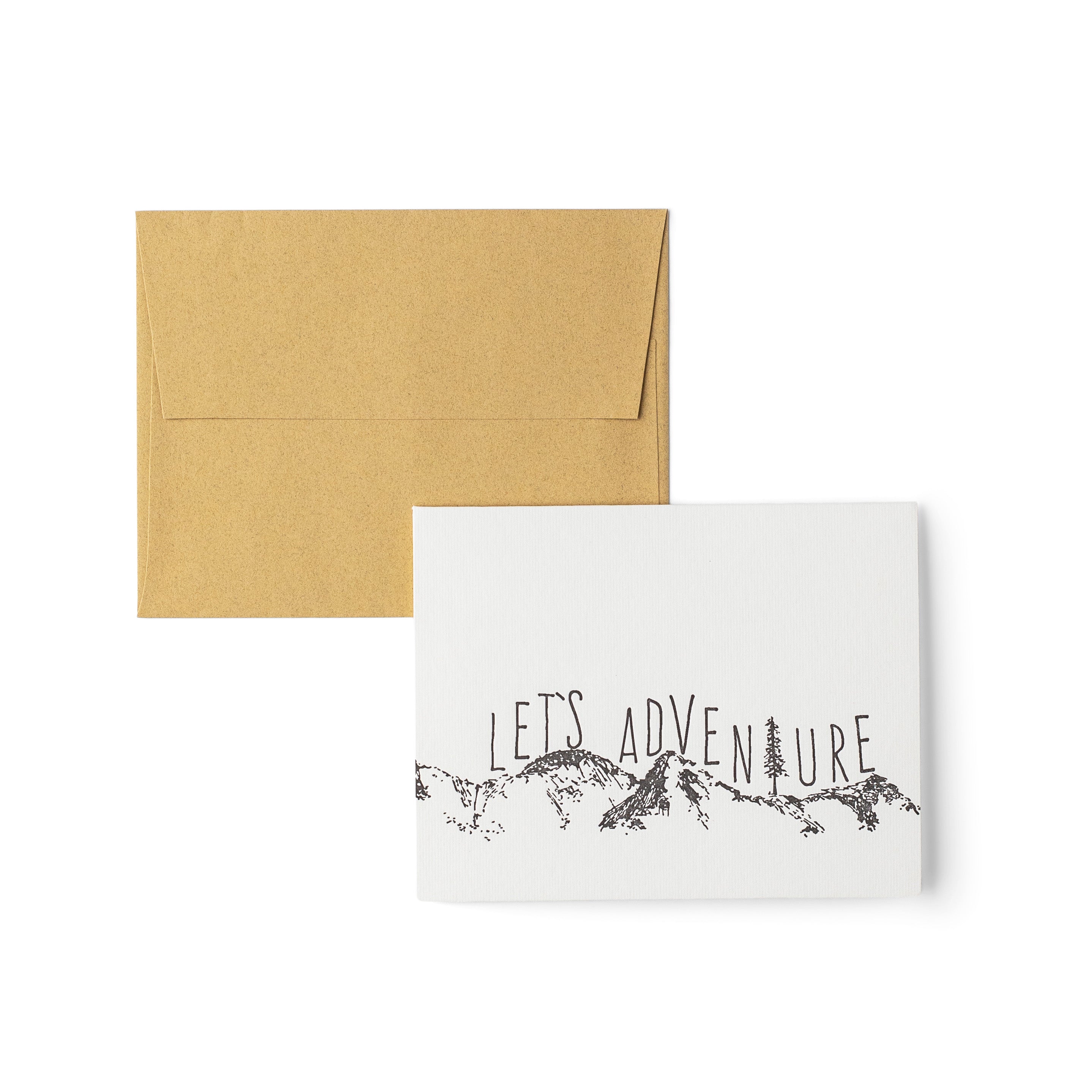Let&#39;s Adventure Letterpress Card