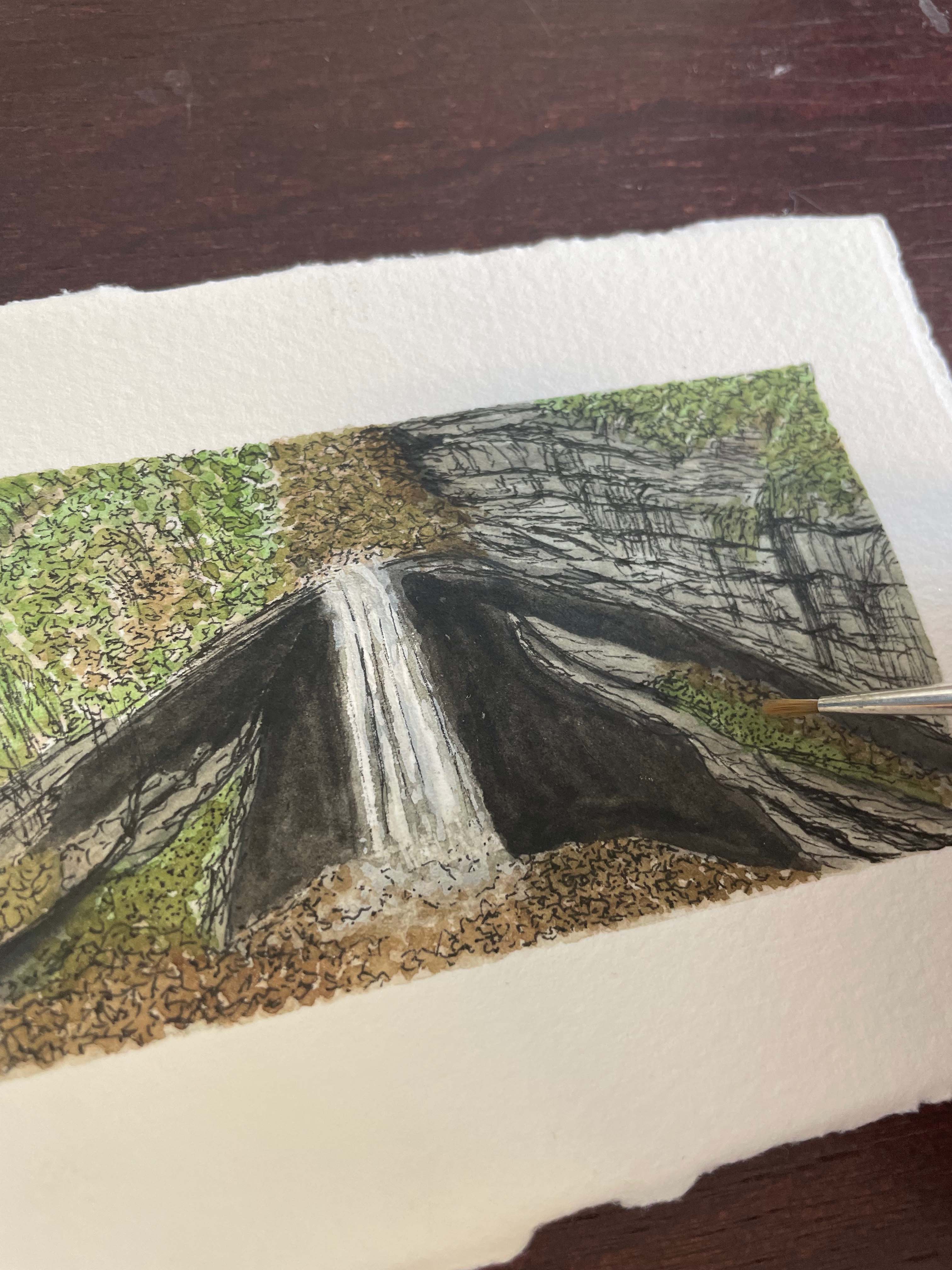 Mammoth Caves National Park Mini Watercolor Original